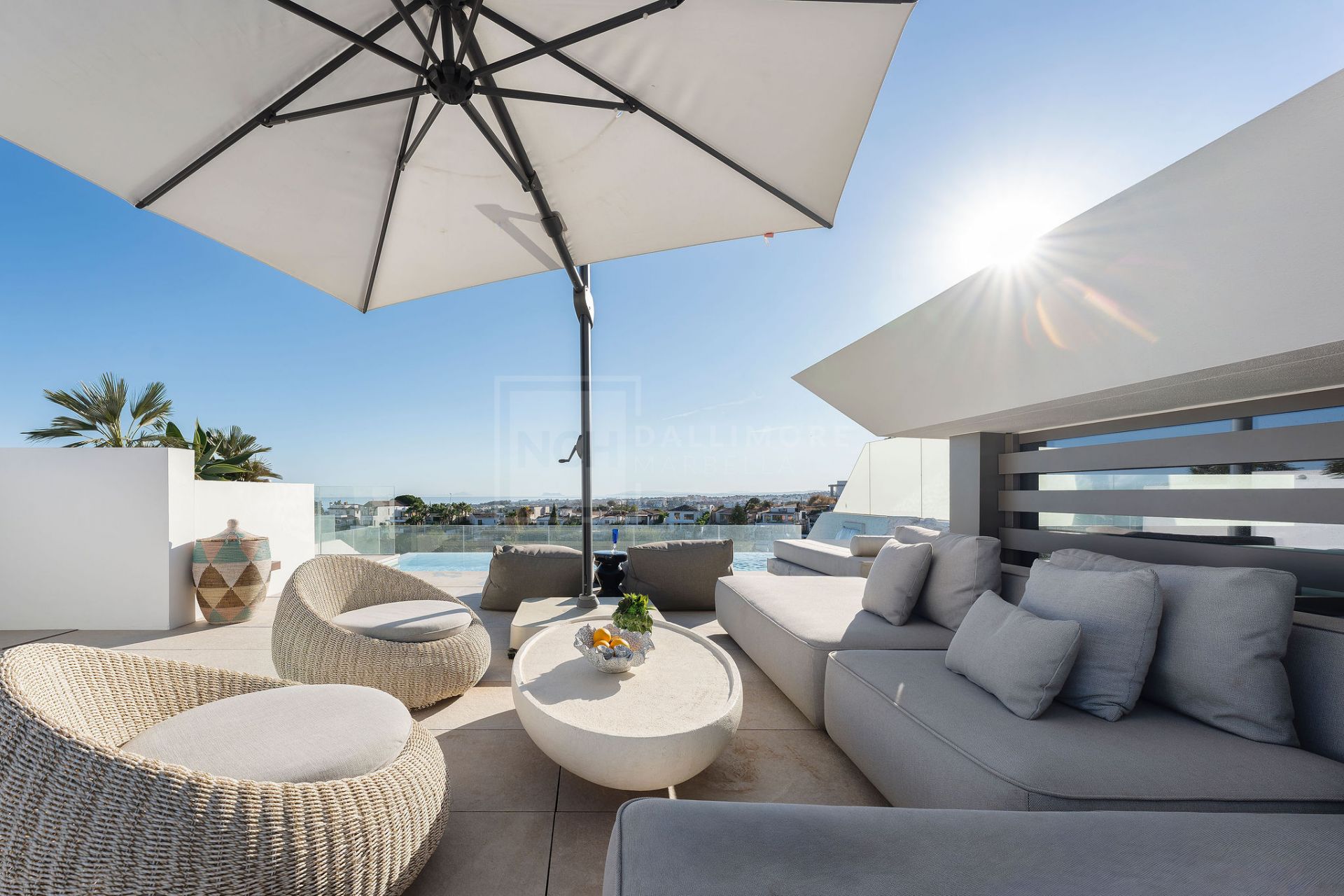 MODERN FOUR BEDROOM RESIDENCE WITH ROOFTOP SOLARIUM AND SEA VIEWS IN MARBELLA