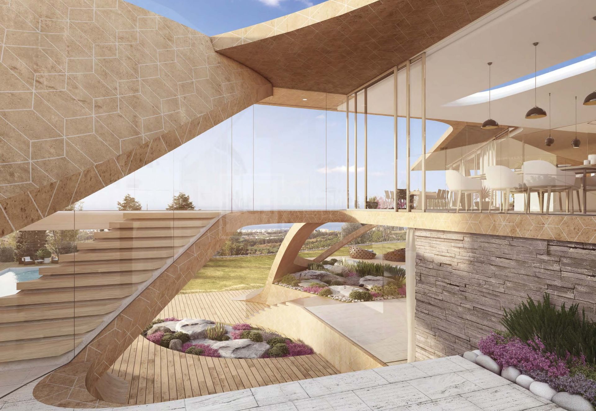 SOUTH-FACING PLOT WITH 8-BED UNSTUDIO PROJECT IN SOTOGRANDE