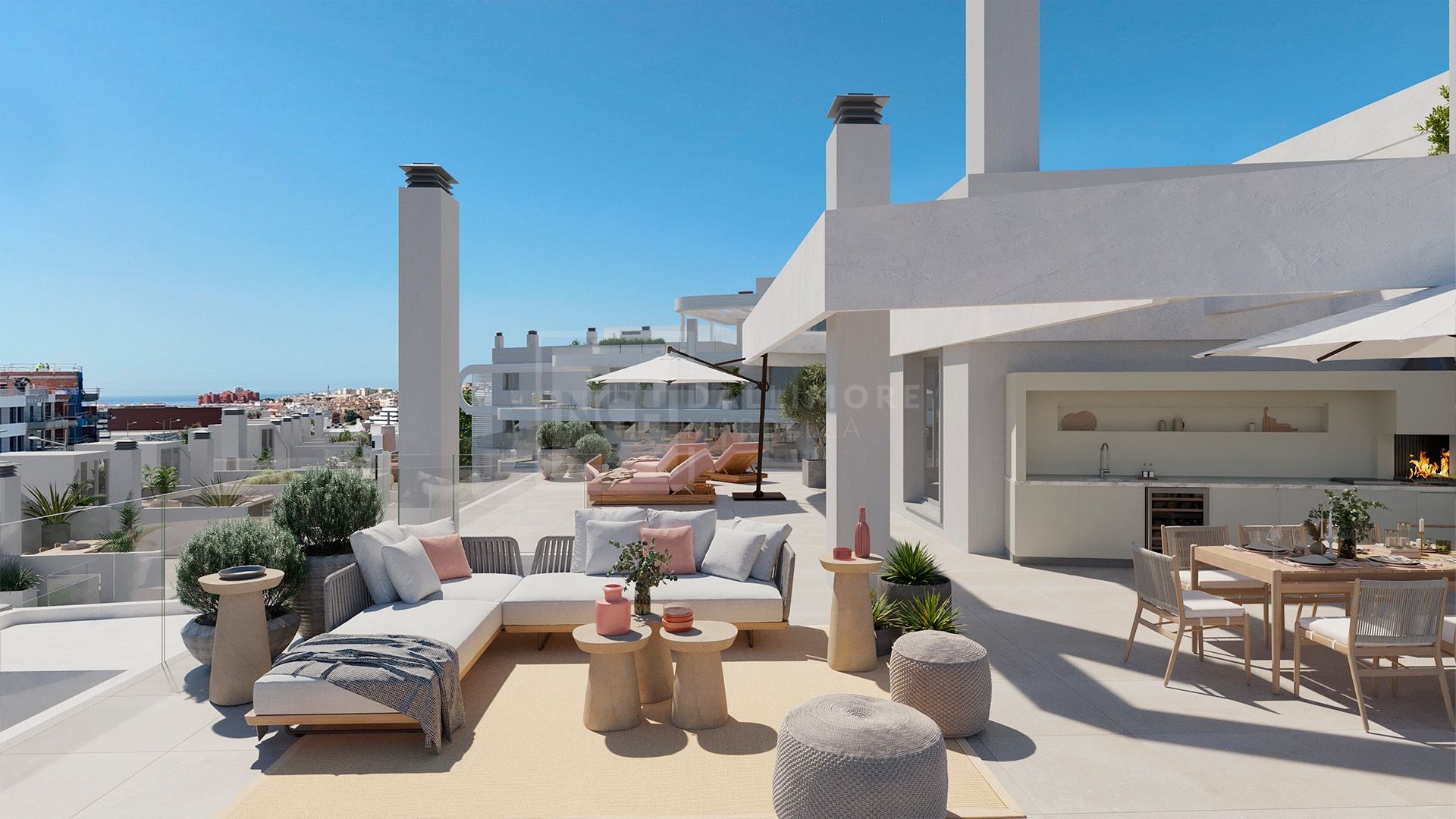 Residencia Costera de Estilo con Jardín Privado y Vistas Abiertas