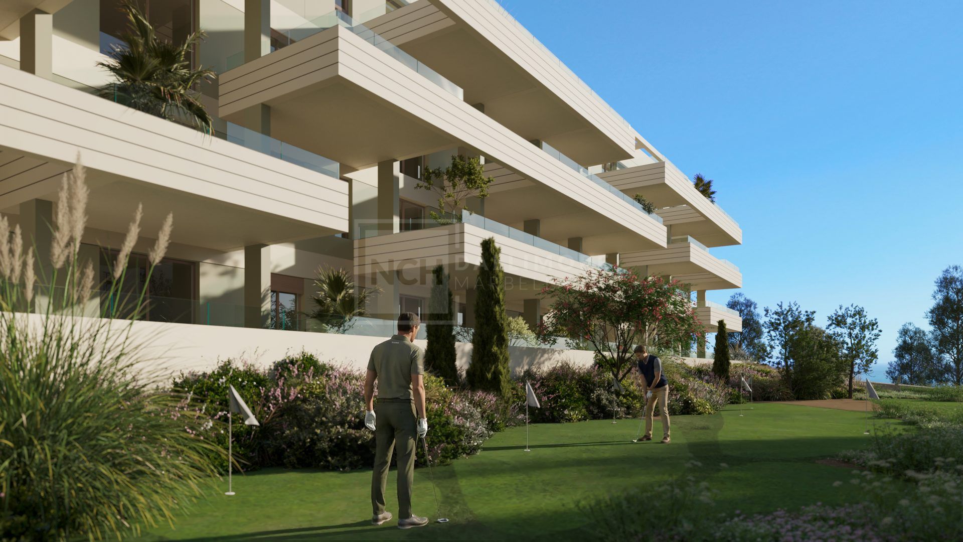 Luminoso apartamento de 2 dormitorios con vistas abiertas al mar y elegantes interiores