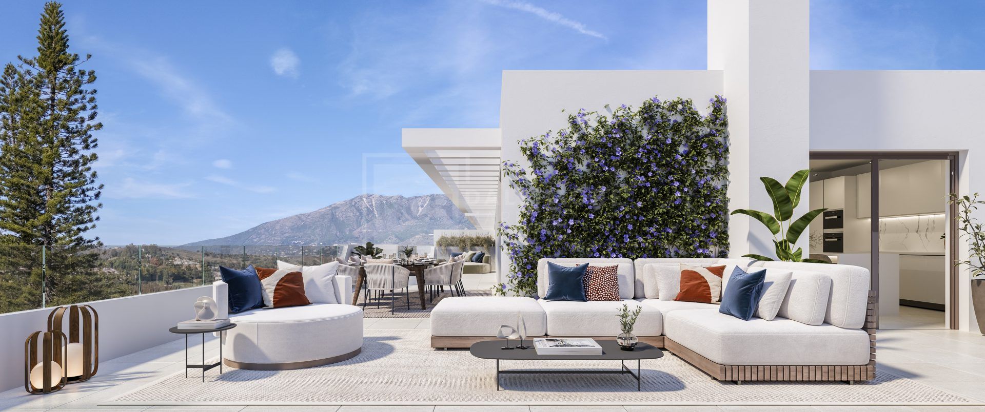 Elegante apartamento de 2 dormitorios con vistas al golf y a paisajes montañosos