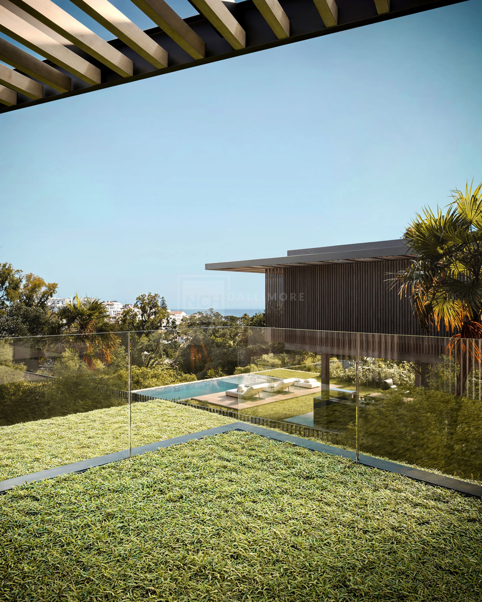 Villa de lujo contemporánea con vistas al mar y amplias terrazas en el Valle del Golf de Marbella