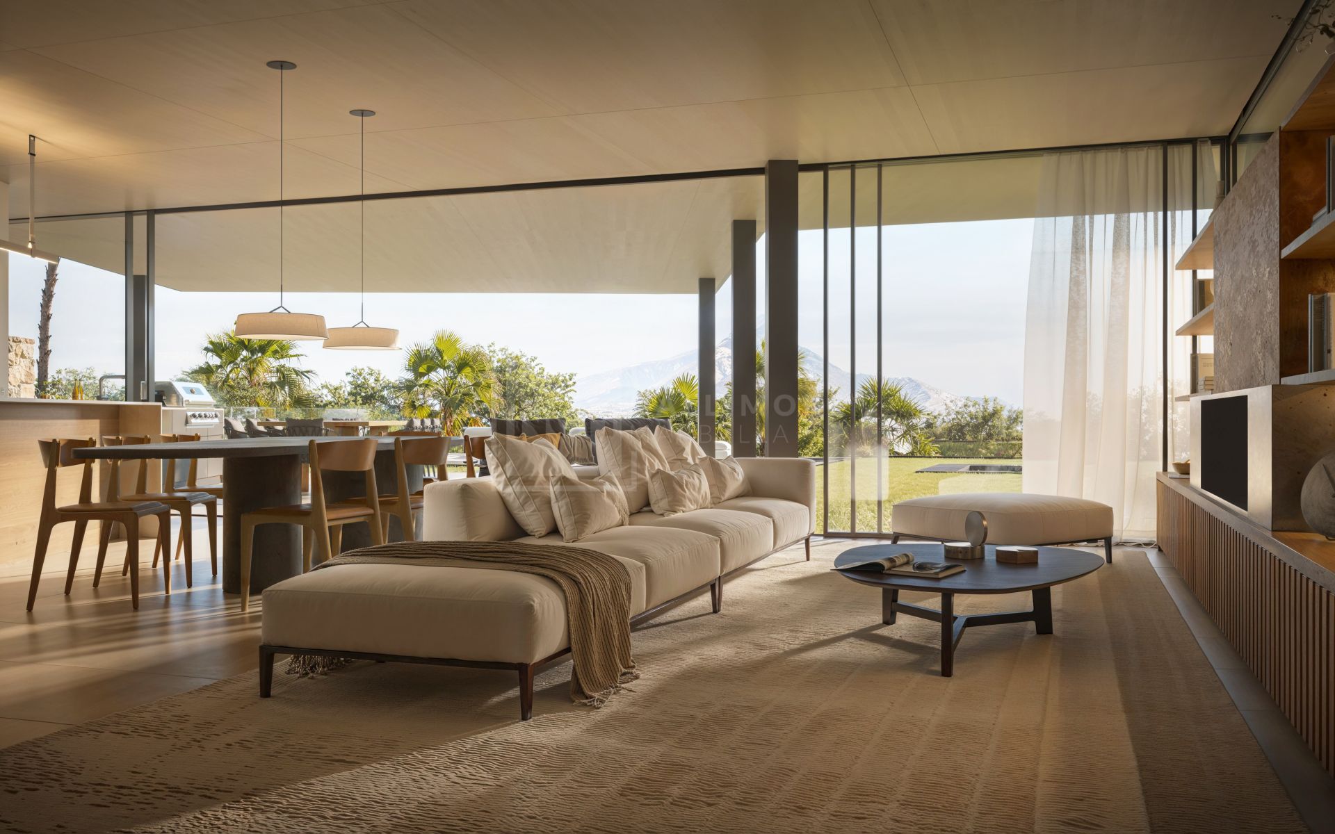 Villa de lujo contemporánea con vistas al mar y amplias terrazas en el Valle del Golf de Marbella