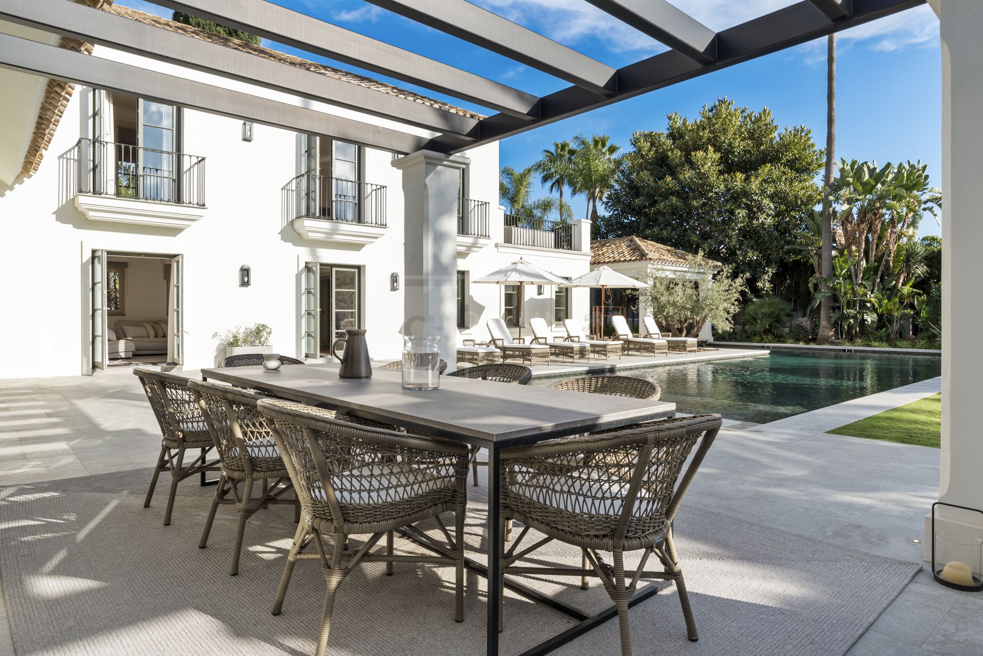 Elegant Contemporary Villa With Poolside Lounge And Premium Interiors
