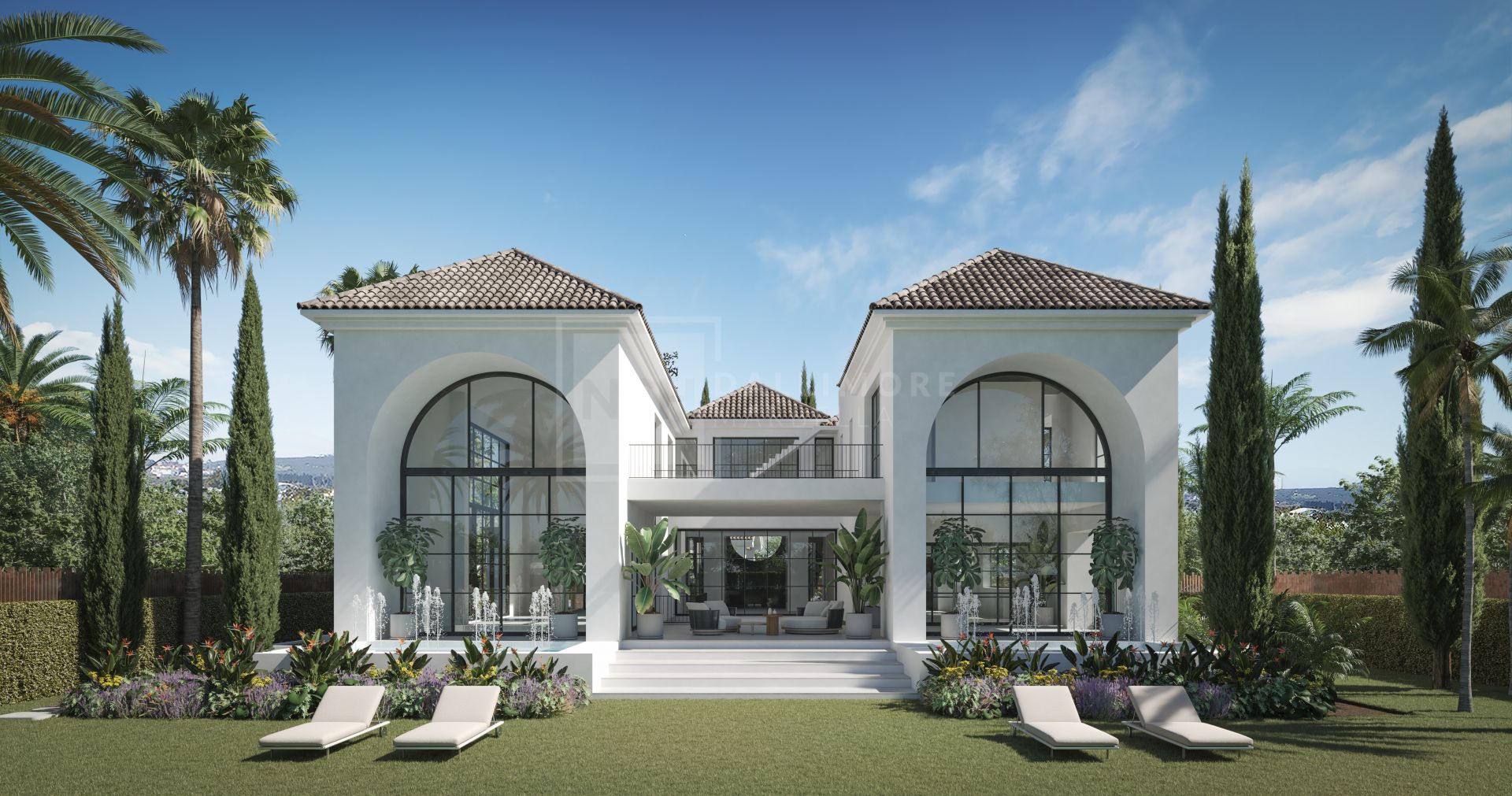 Impresionante villa mediterránea de 6 dormitorios con piscina, spa y espacios habitables panorámicos