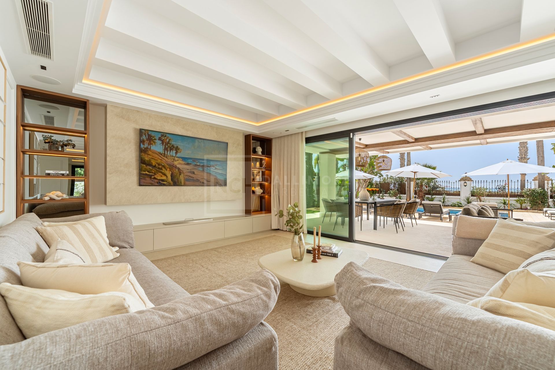 Beachfront Six Bedroom Villa With Panoramic Sea Views in Marbella
