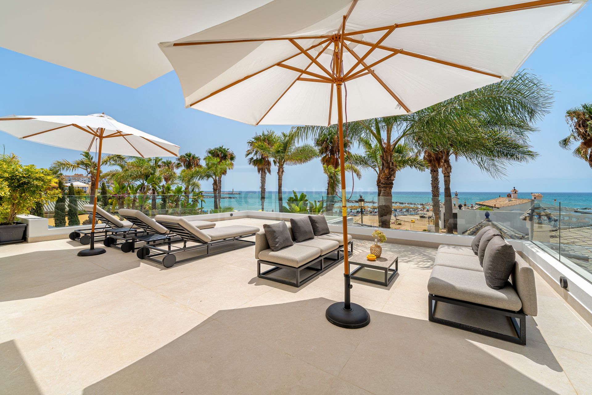 Beachfront Six Bedroom Villa With Panoramic Sea Views in Marbella