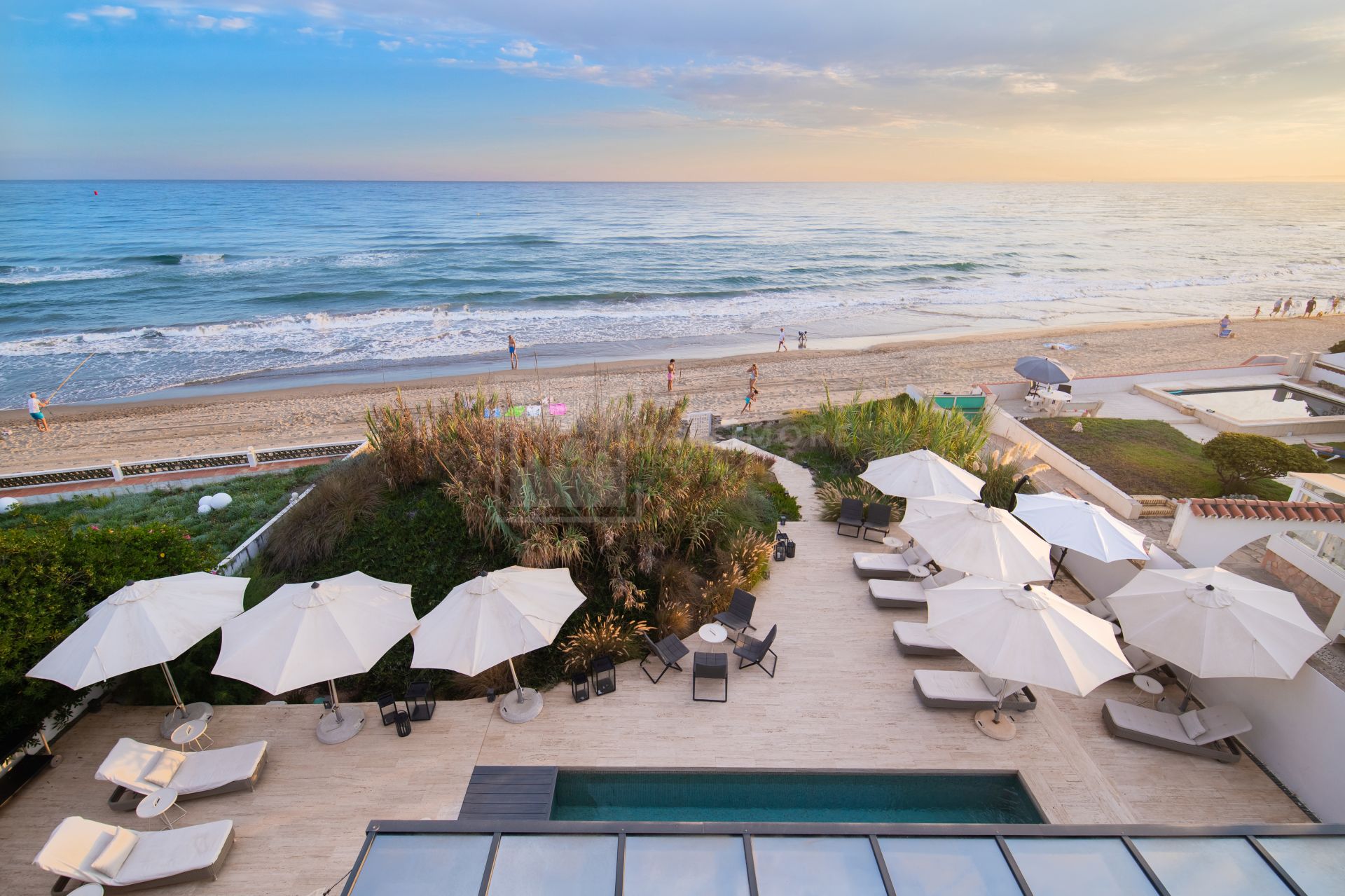 Spectacular South-East Facing Beachfront Villa with Direct Sea Access in Costabella, Marbella