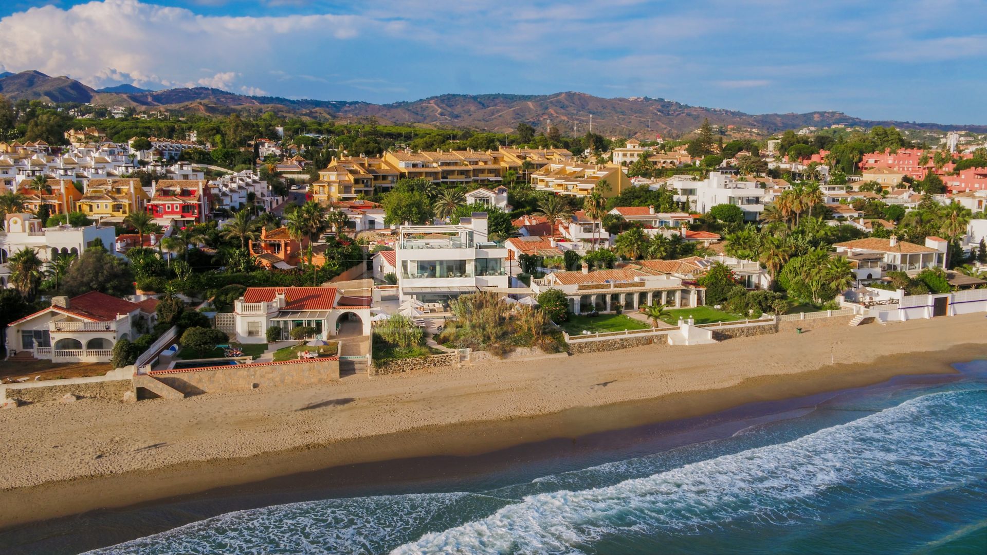 Spectacular South-East Facing Beachfront Villa with Direct Sea Access in Costabella, Marbella