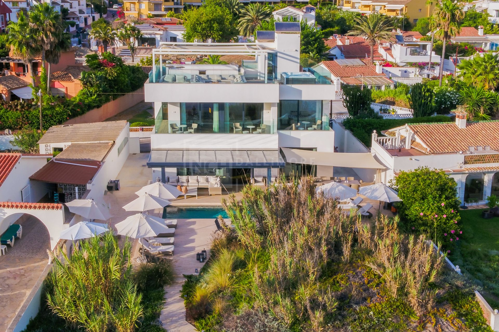 Spectacular South-East Facing Beachfront Villa with Direct Sea Access in Costabella, Marbella