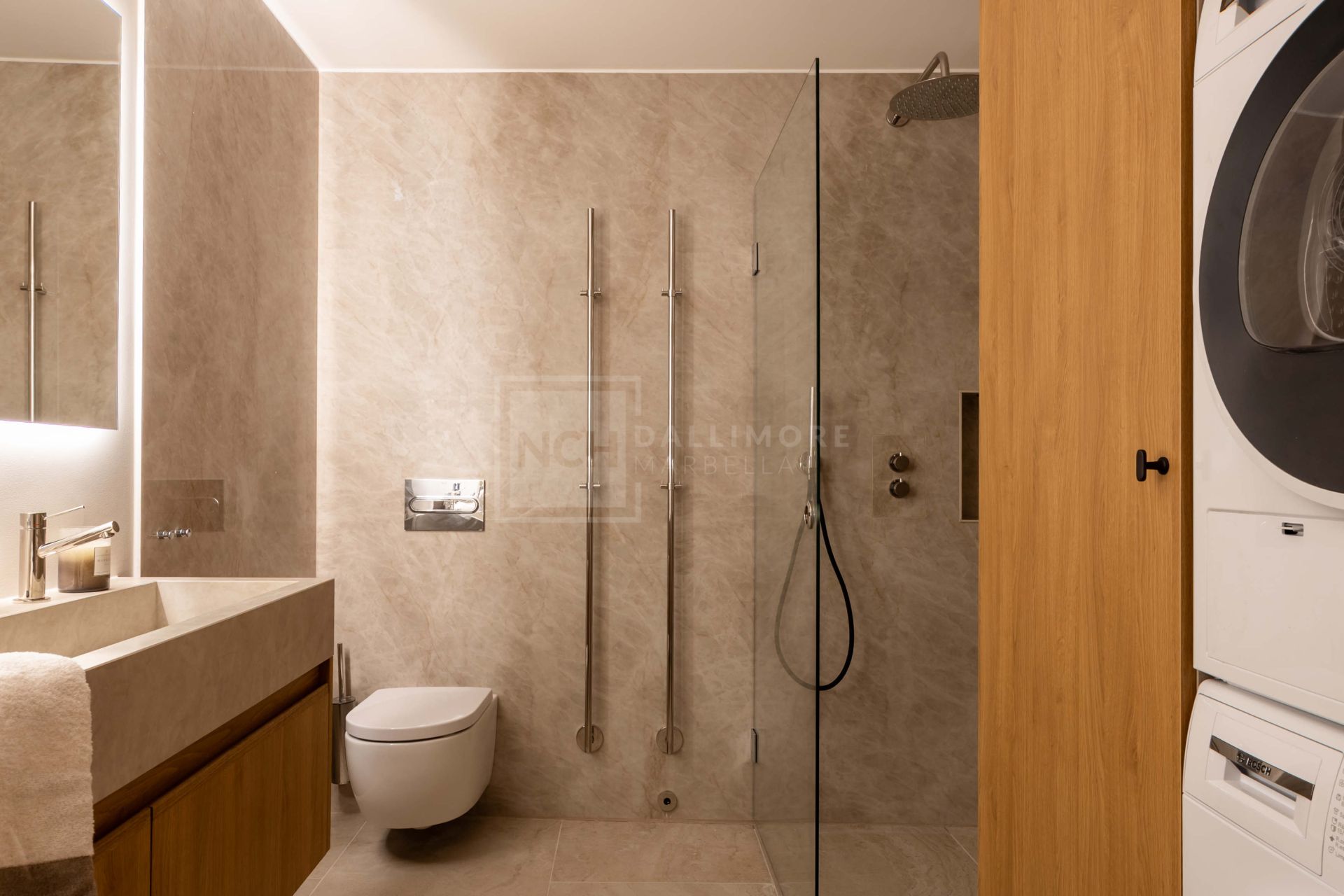 A fully renovated 3-bedroom apartment in iconic Aldea Blanca, rebuilt to Scandinavian standards with premium finishes and two south-west terraces, steps from Puerto Banús.
