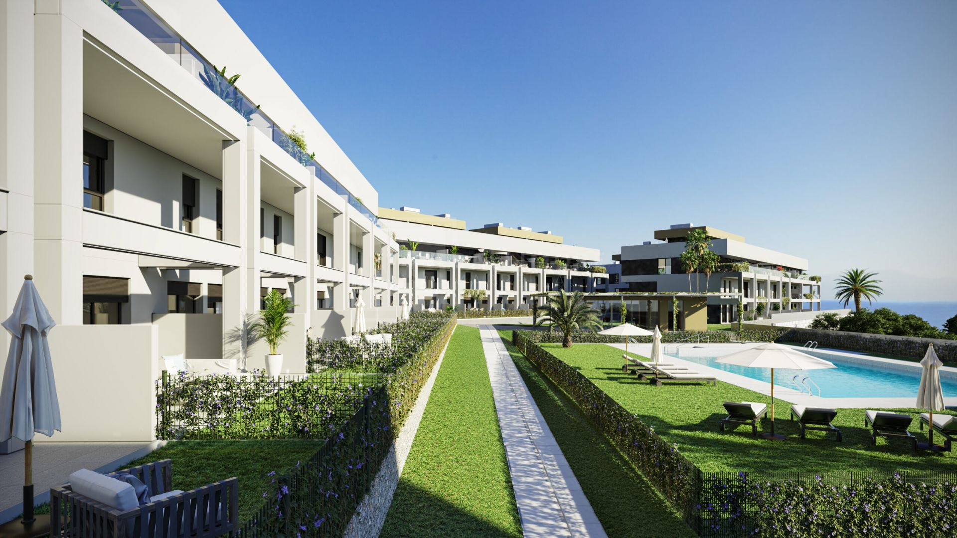 Symphony Suites, modern and elegant groundfloors and penthouses with sea views in the New Golden Mile