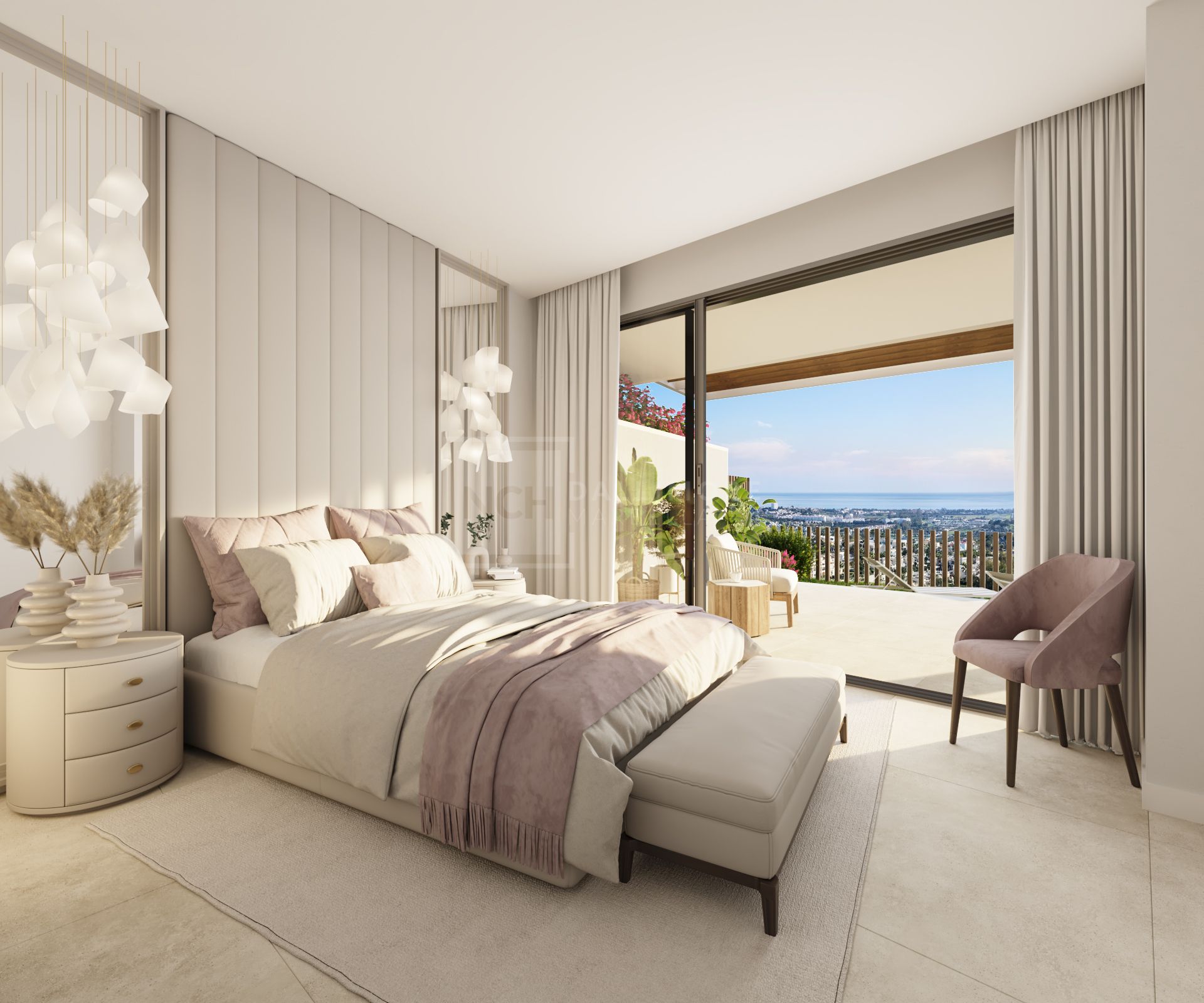 Fantastic complex of 3 and 4 bedroom apartments with panoramic sea views over the Golf Valley