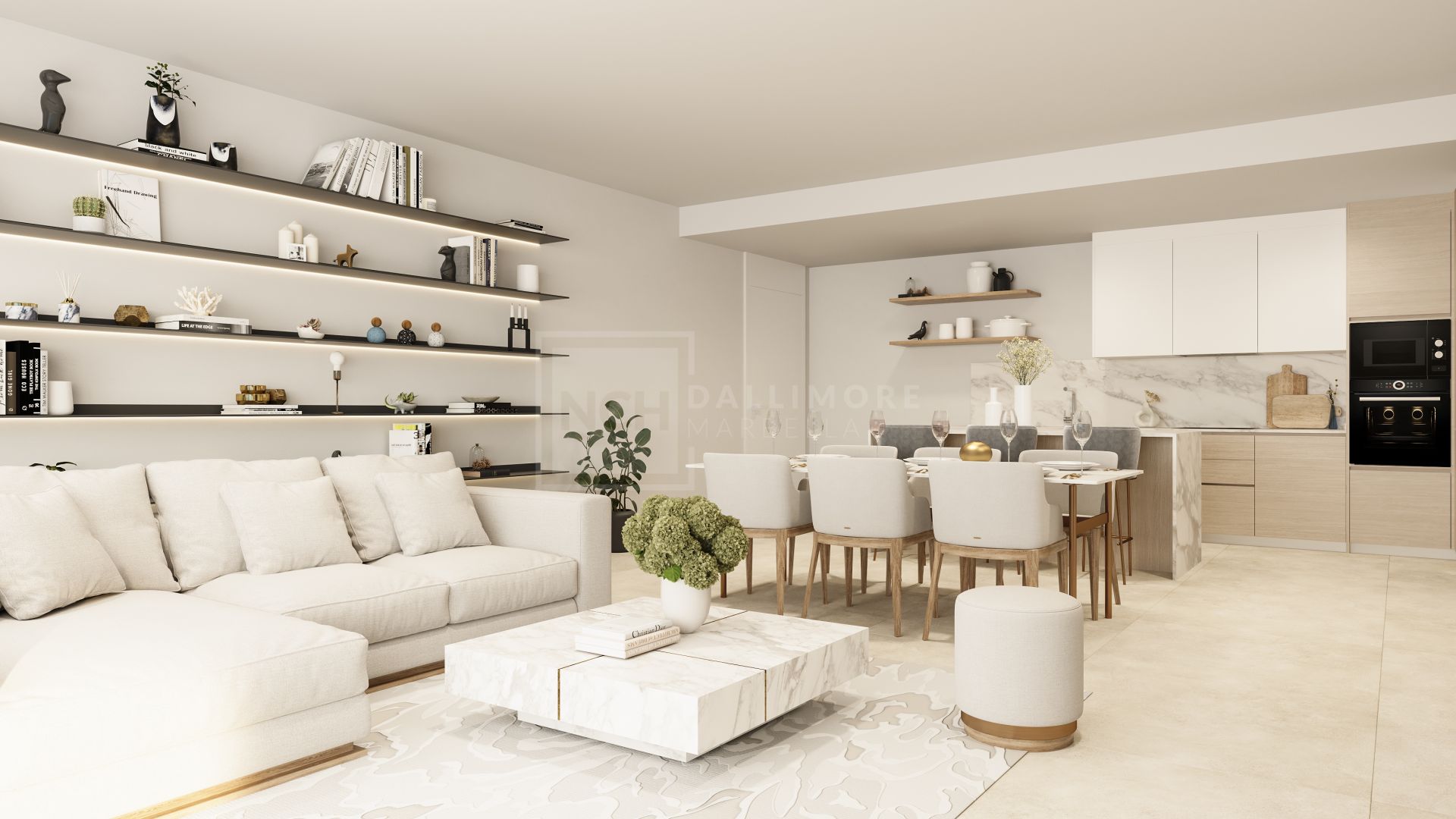 Fantastic complex of 3 and 4 bedroom apartments with panoramic sea views over the Golf Valley