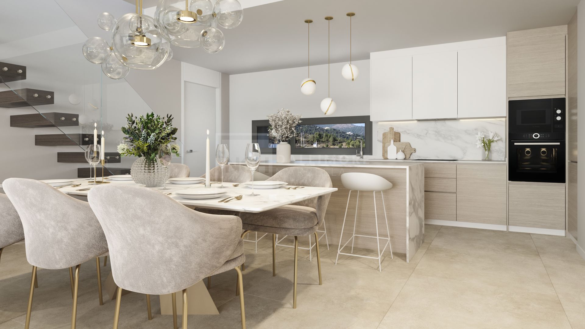 Fantastic complex of 3 and 4 bedroom apartments with panoramic sea views over the Golf Valley