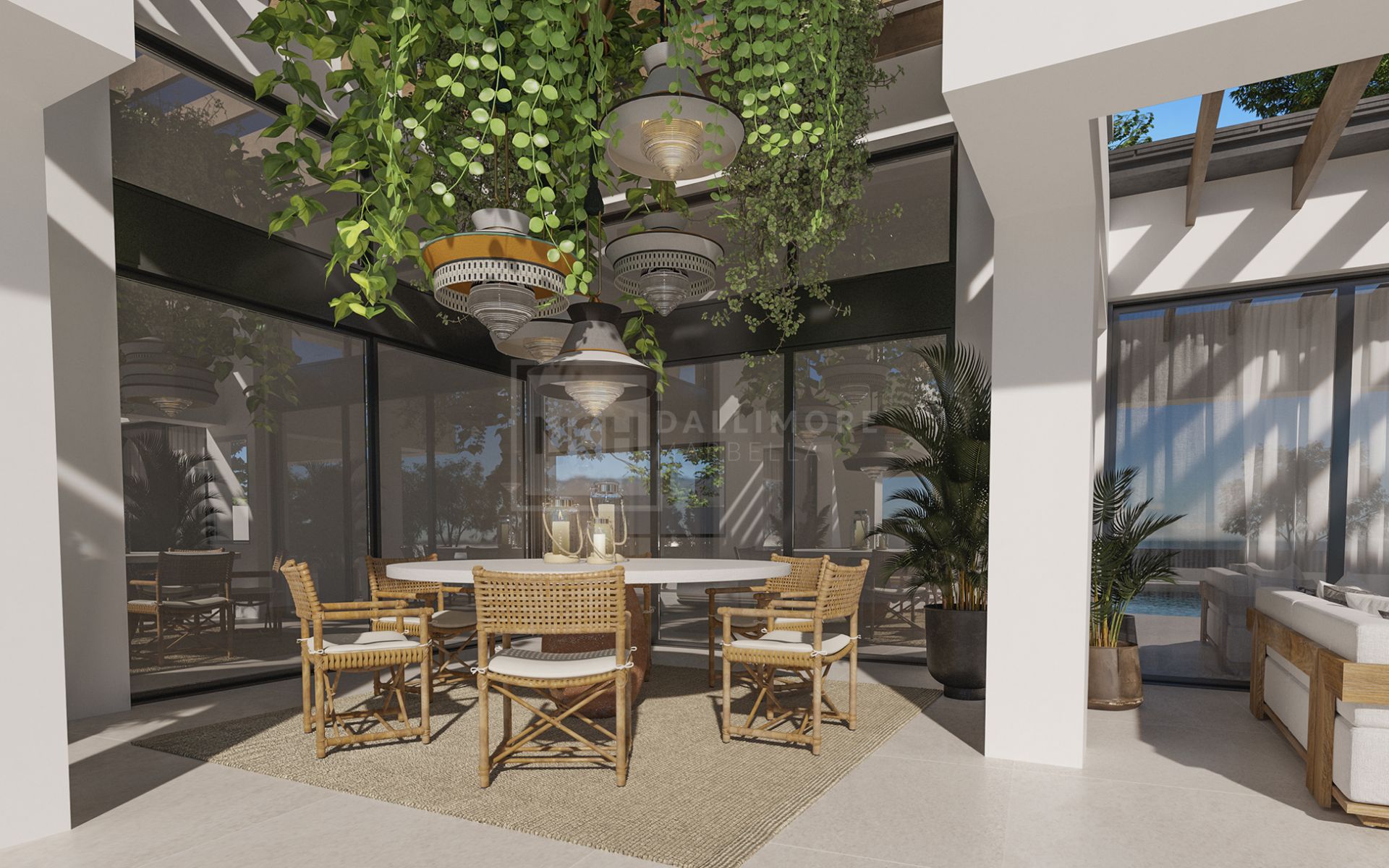 Tres villas únicas construidas en una sola planta
