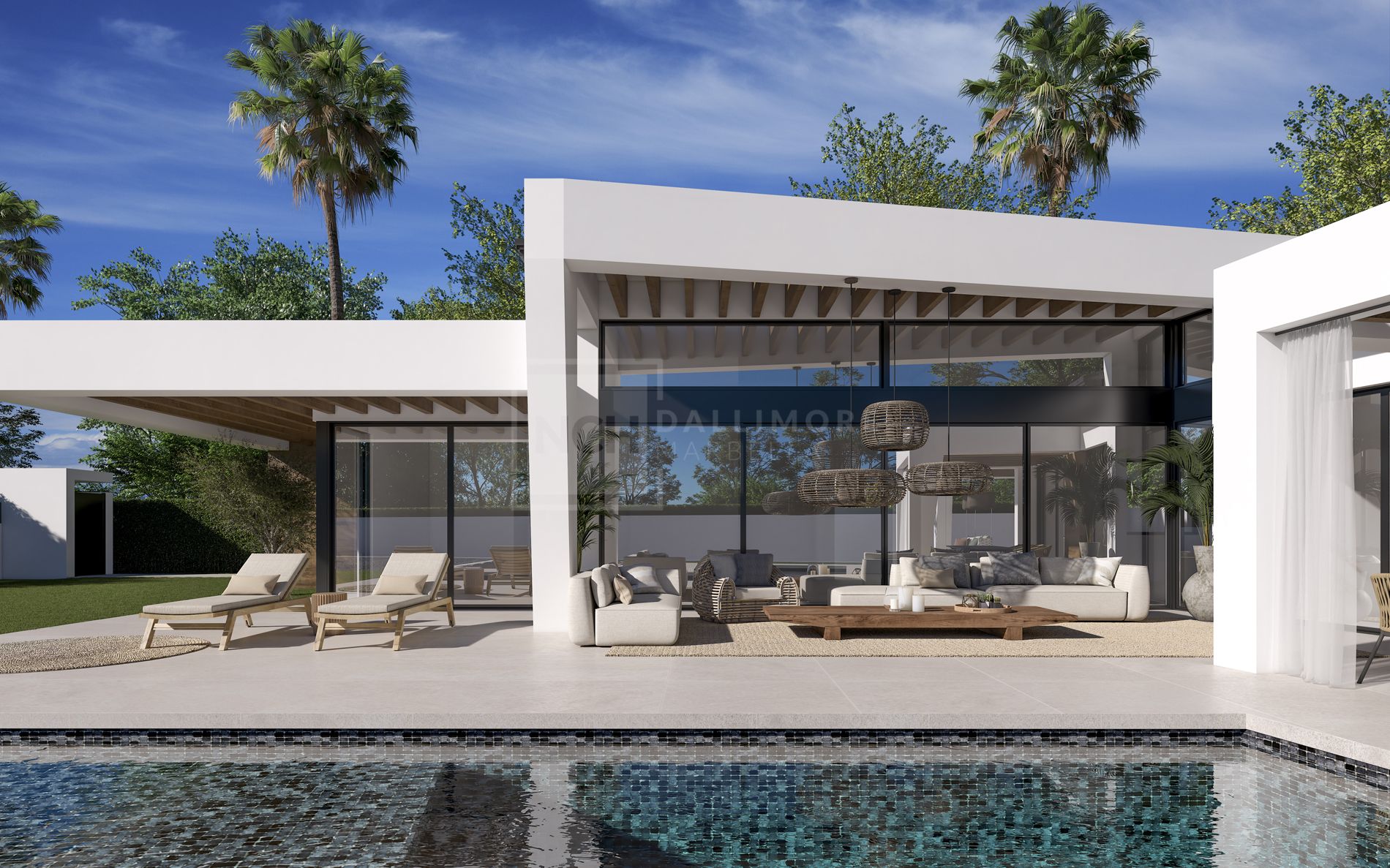 Tres villas únicas construidas en una sola planta