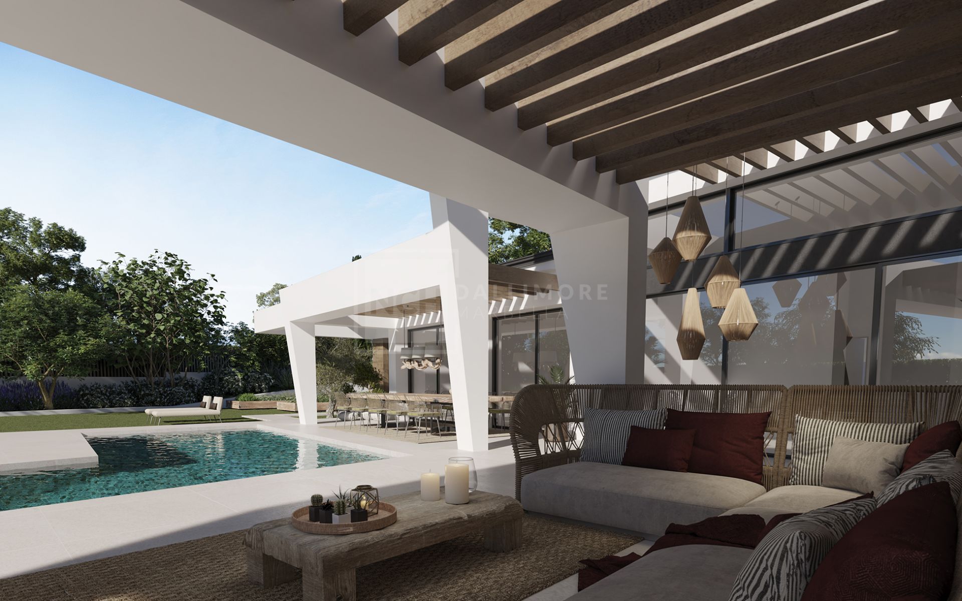 Tres villas únicas construidas en una sola planta