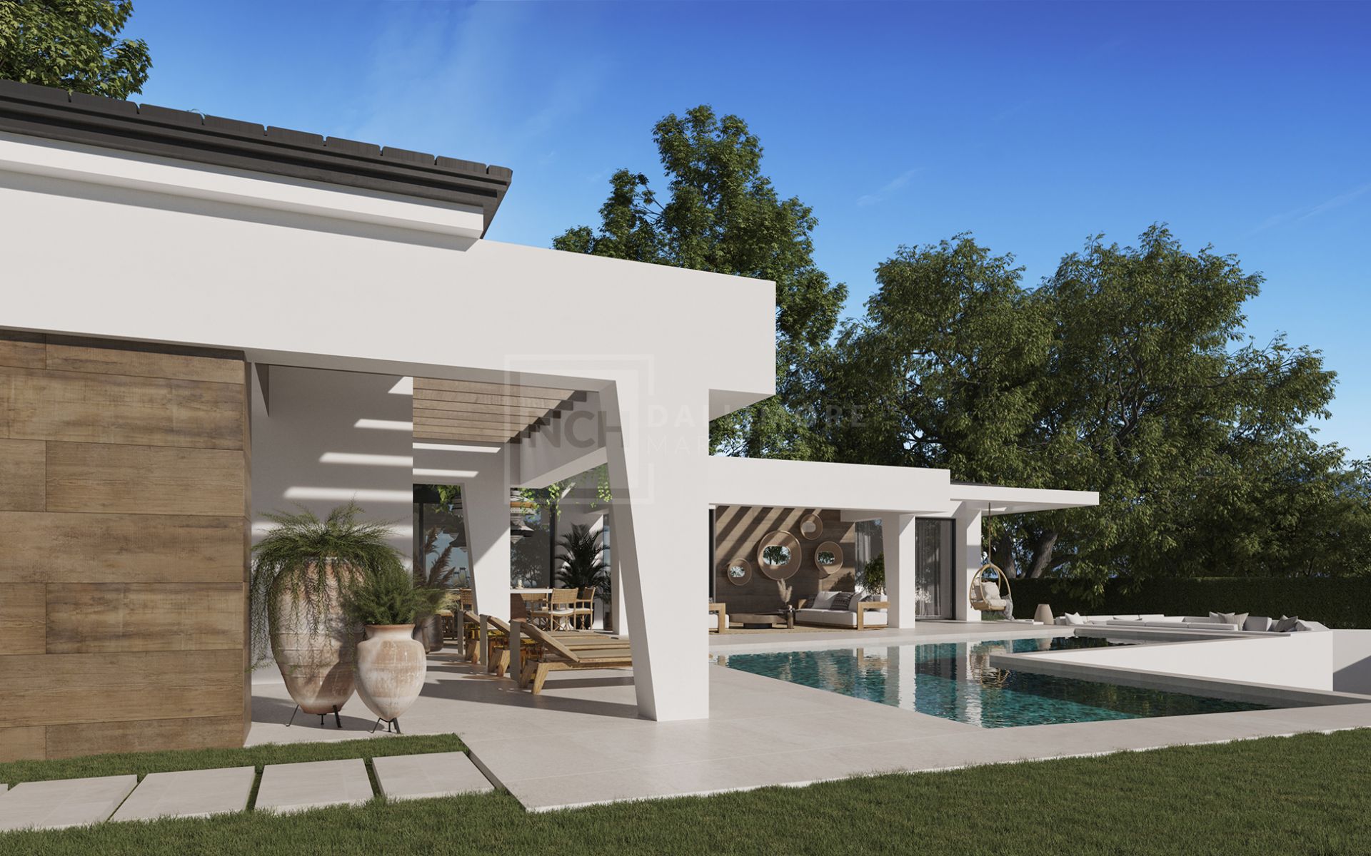 Tres villas únicas construidas en una sola planta