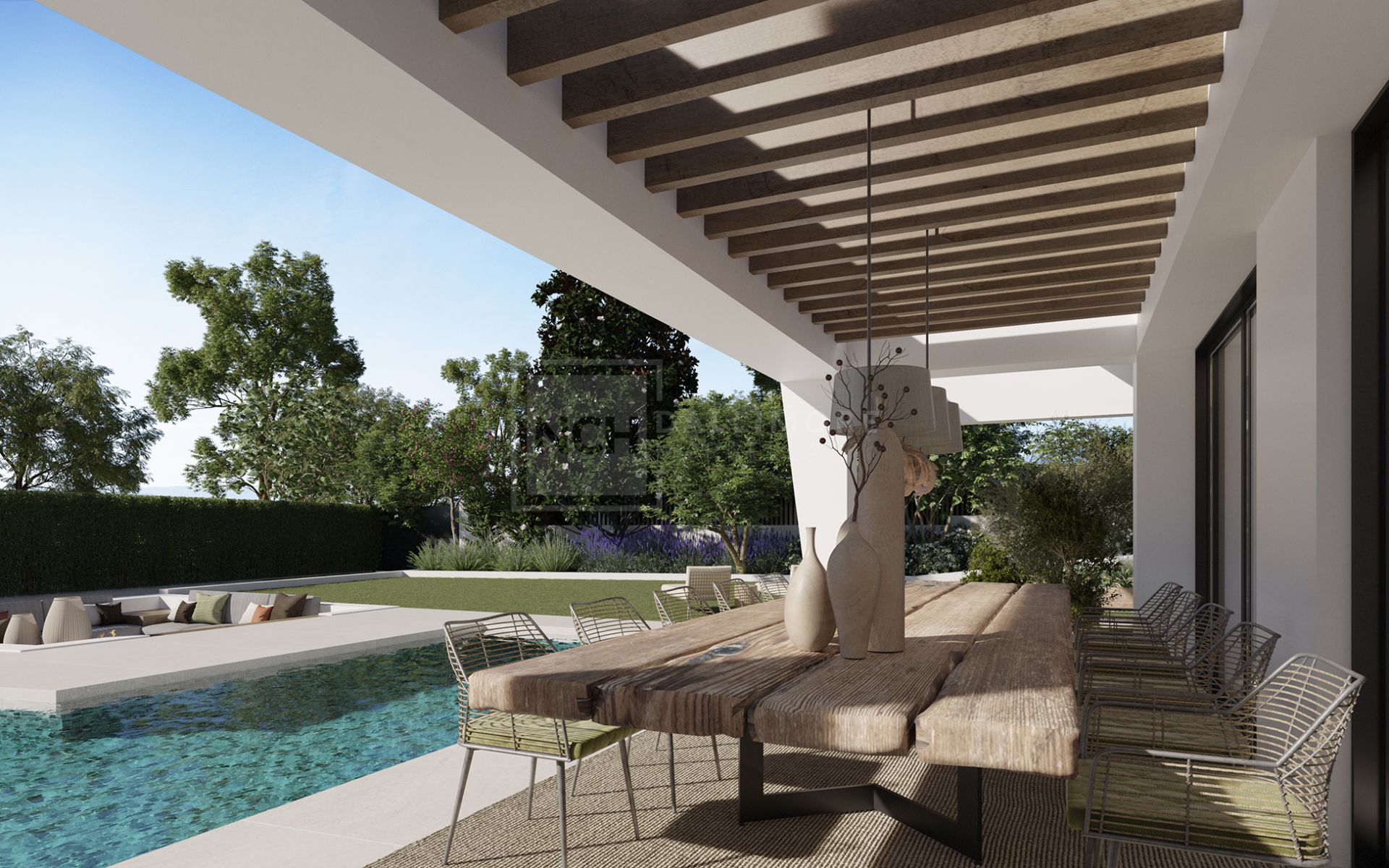 Tres villas únicas construidas en una sola planta