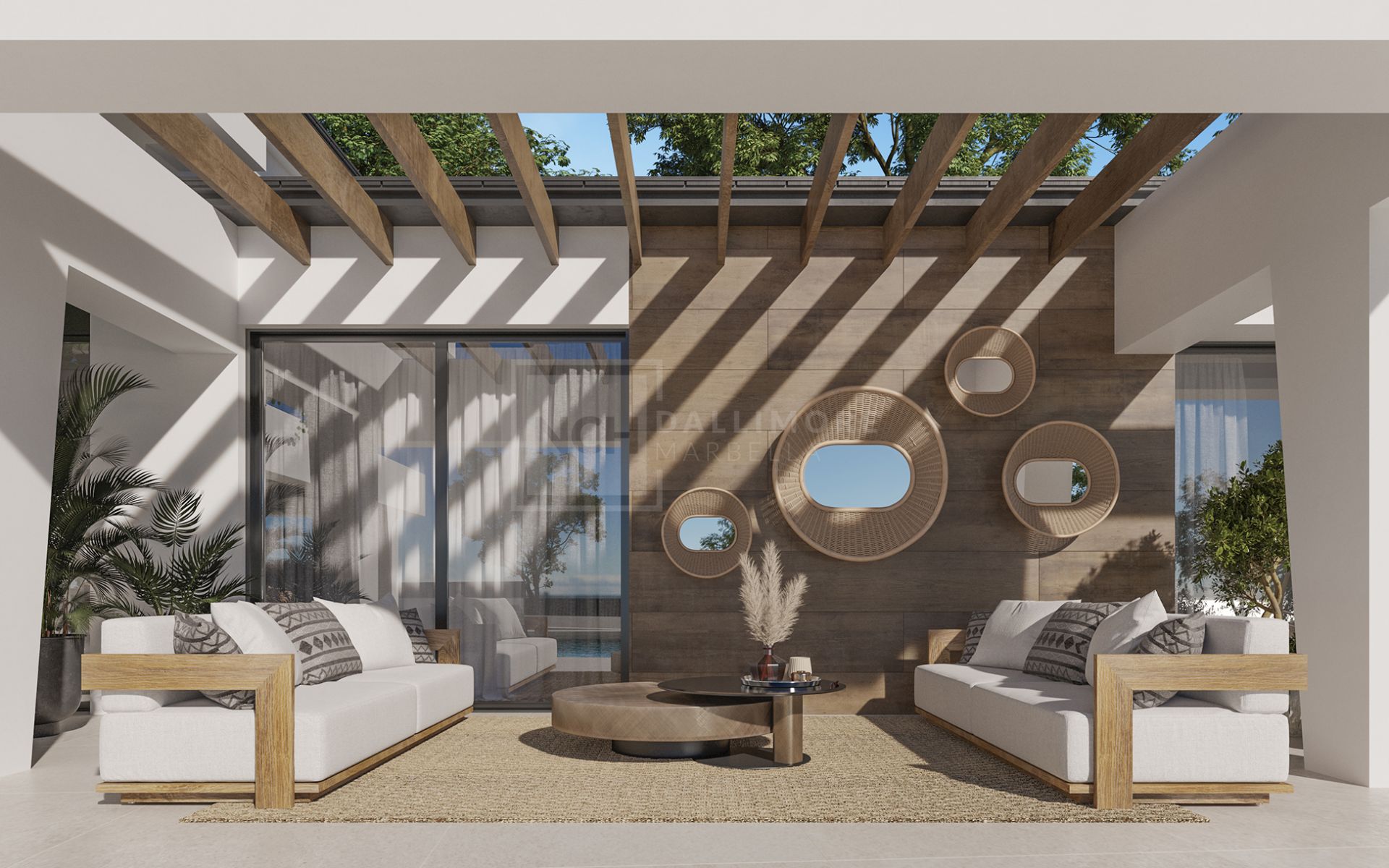 Tres villas únicas construidas en una sola planta