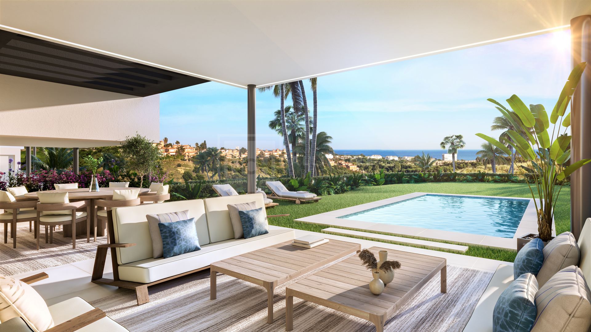 SOUL MARBELLA SUNRISE VILLAS - STYLISH CONTEMPORARY SEMI-DETACHED VILLA WITH GOLF; SEA VIEWS EAST MARBELLA