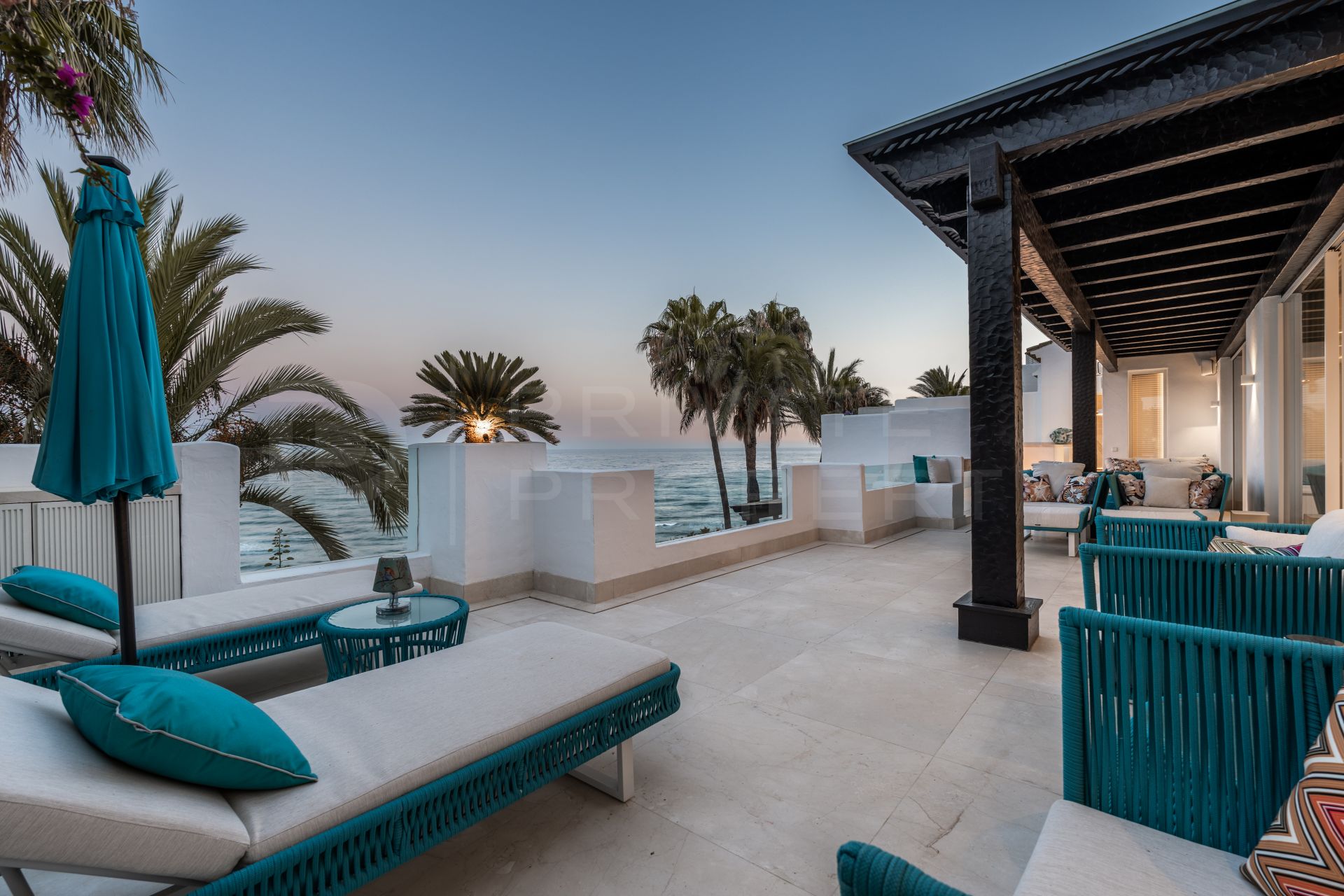 One-of-a-kind frontline beach property in Puente Romano