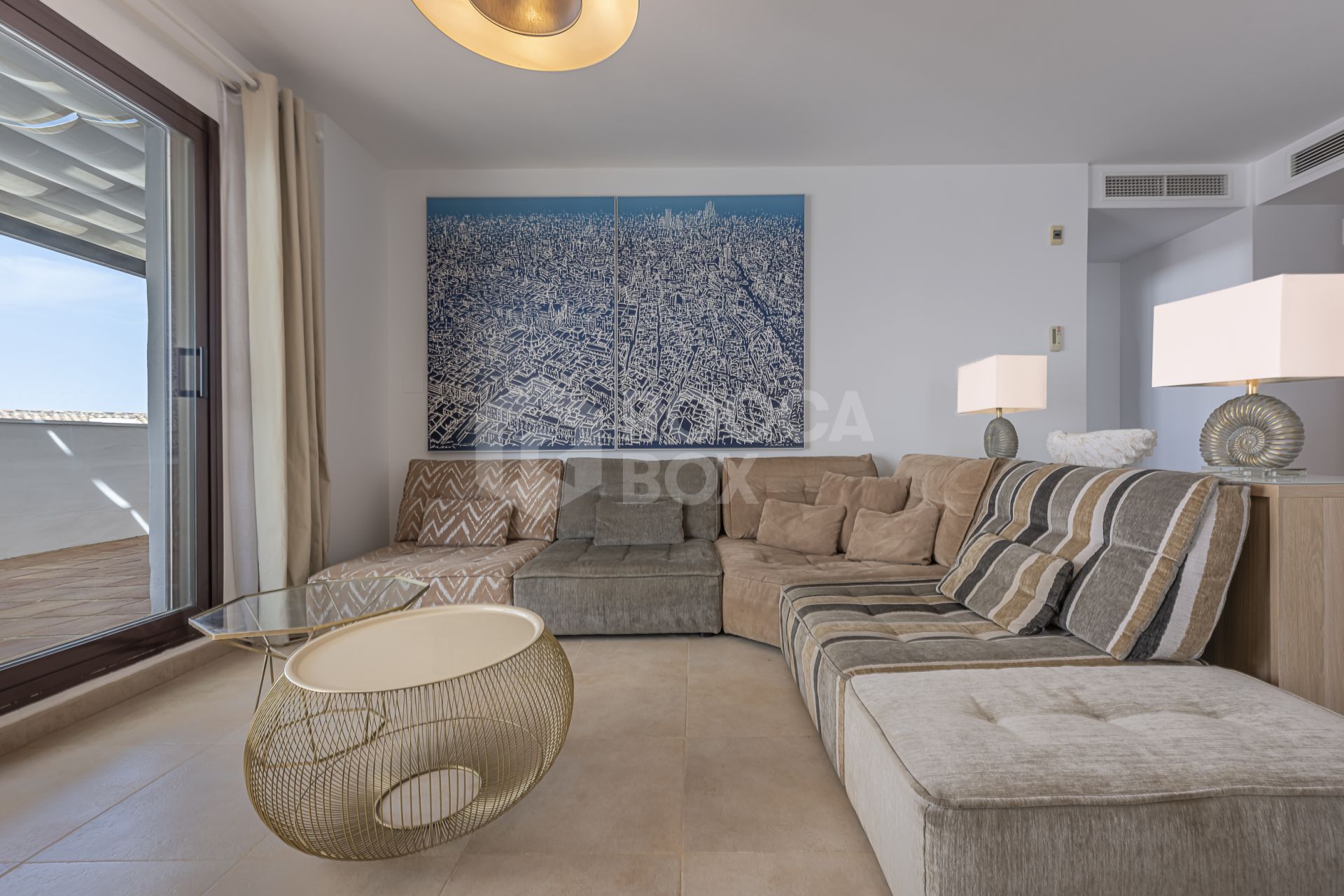 Mediterranean style south-facing triplex located in a gated community in Altos de Los Monteros, East Marbella