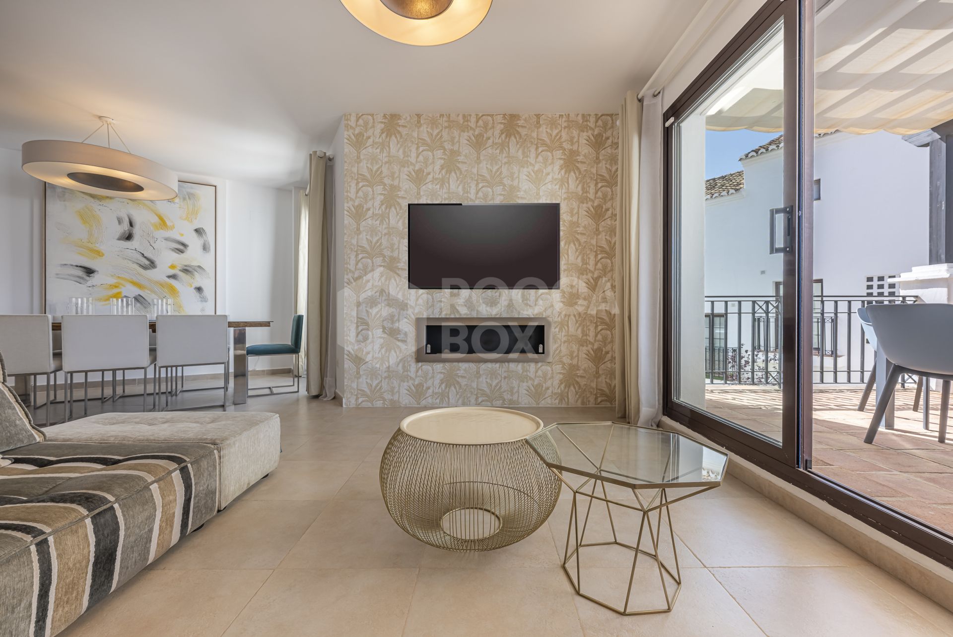 Mediterranean style south-facing triplex located in a gated community in Altos de Los Monteros, East Marbella