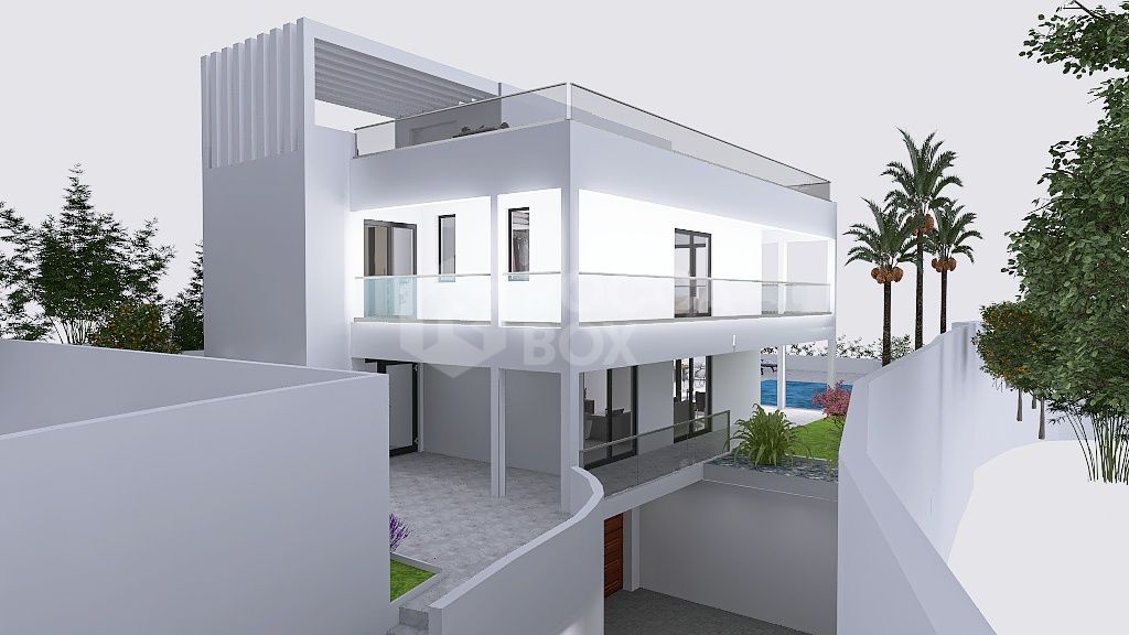 Luxury villa with pool, lift and interior design project close to Benalmádena Marina