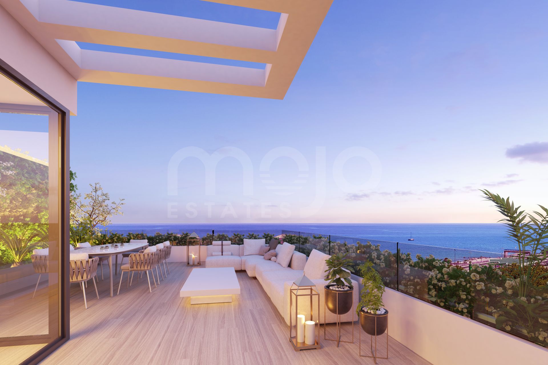 Oak 47, an elegant development of contemporary town homes only 3 minutes’ walk from the beaches of Fuengirola & Mijas Costa.