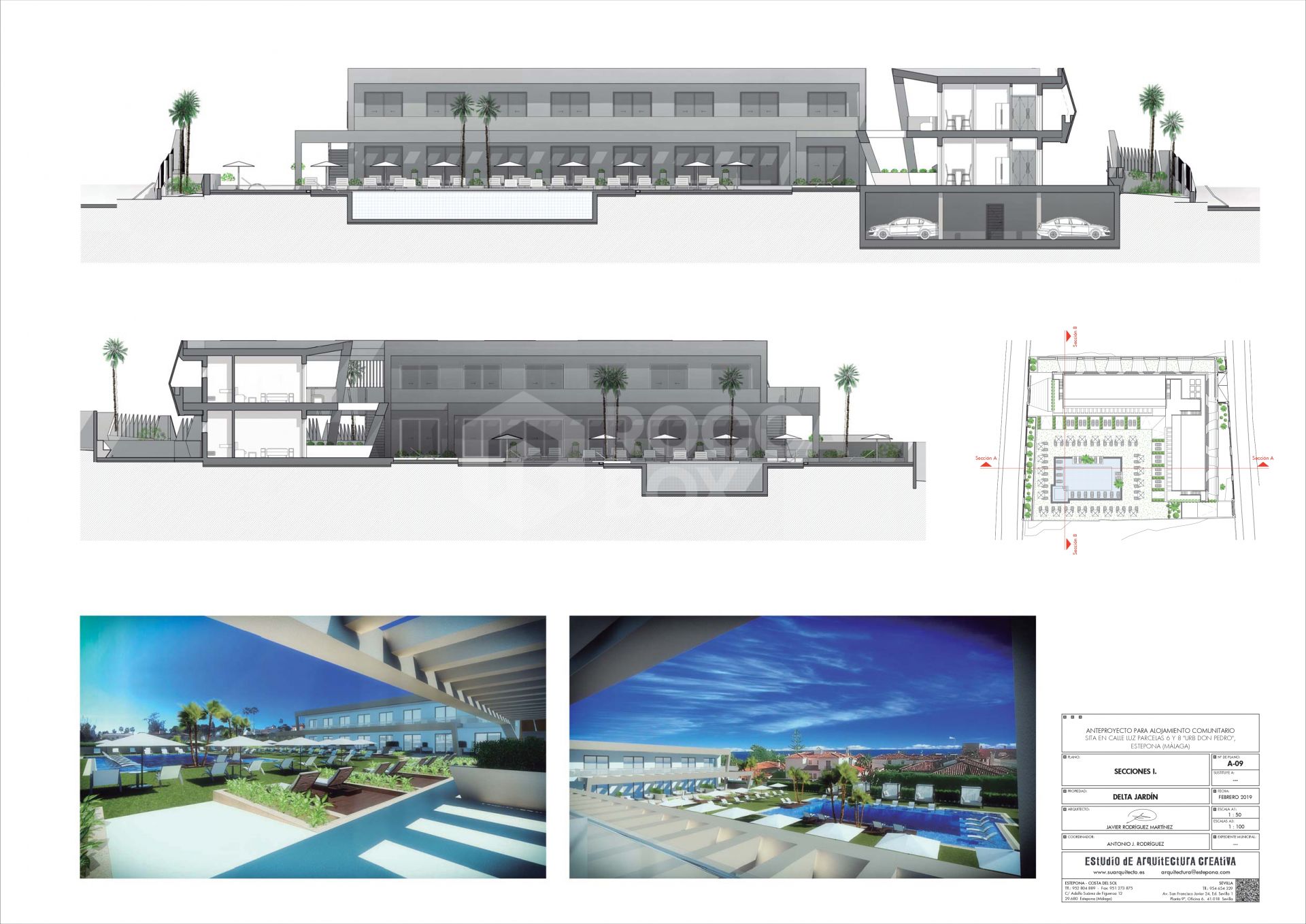 UNIQUE Plot for apartment hotel or 3 villas just in 500 meters from the sea.