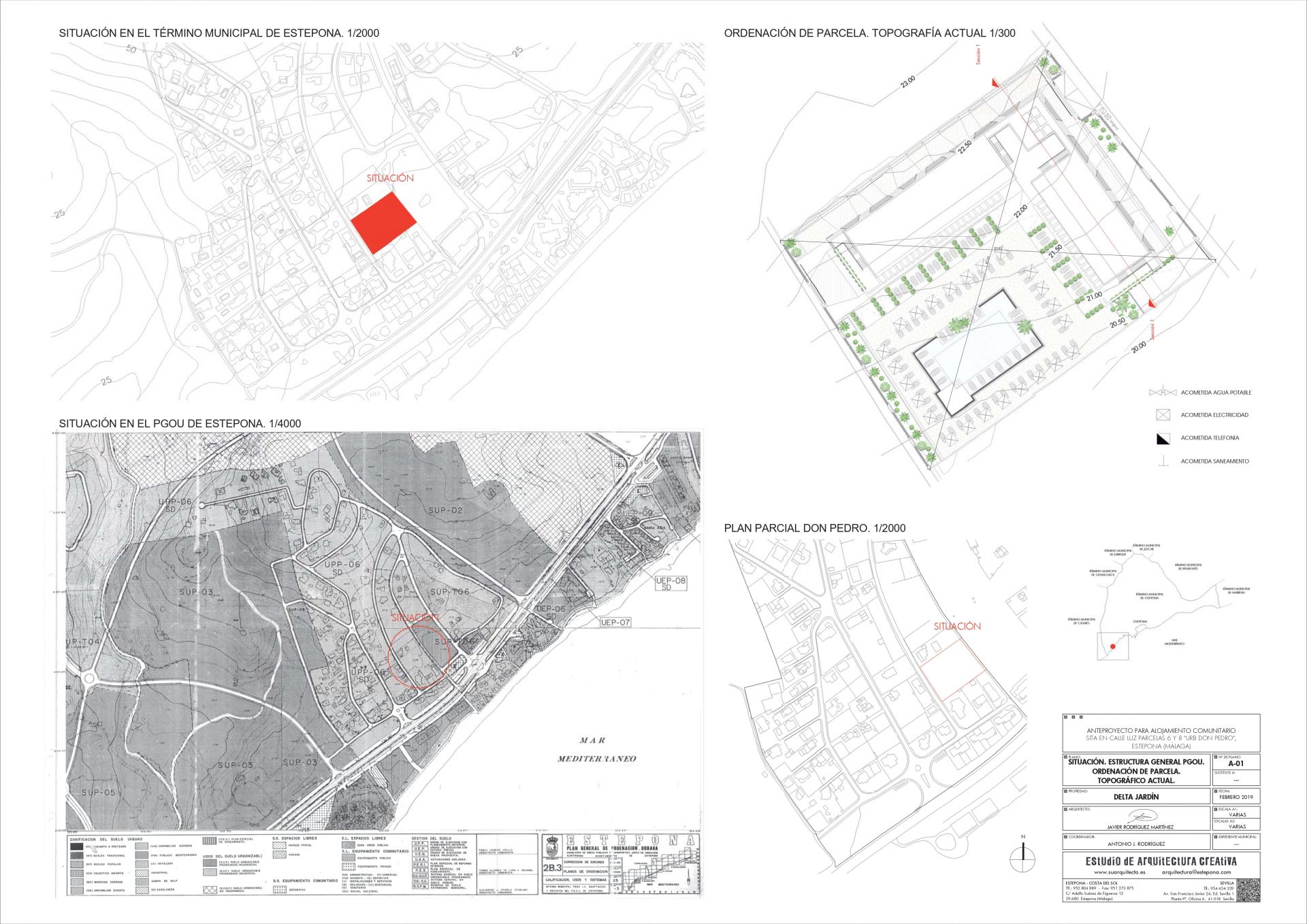 UNIQUE Plot for apartment hotel or 3 villas just in 500 meters from the sea.