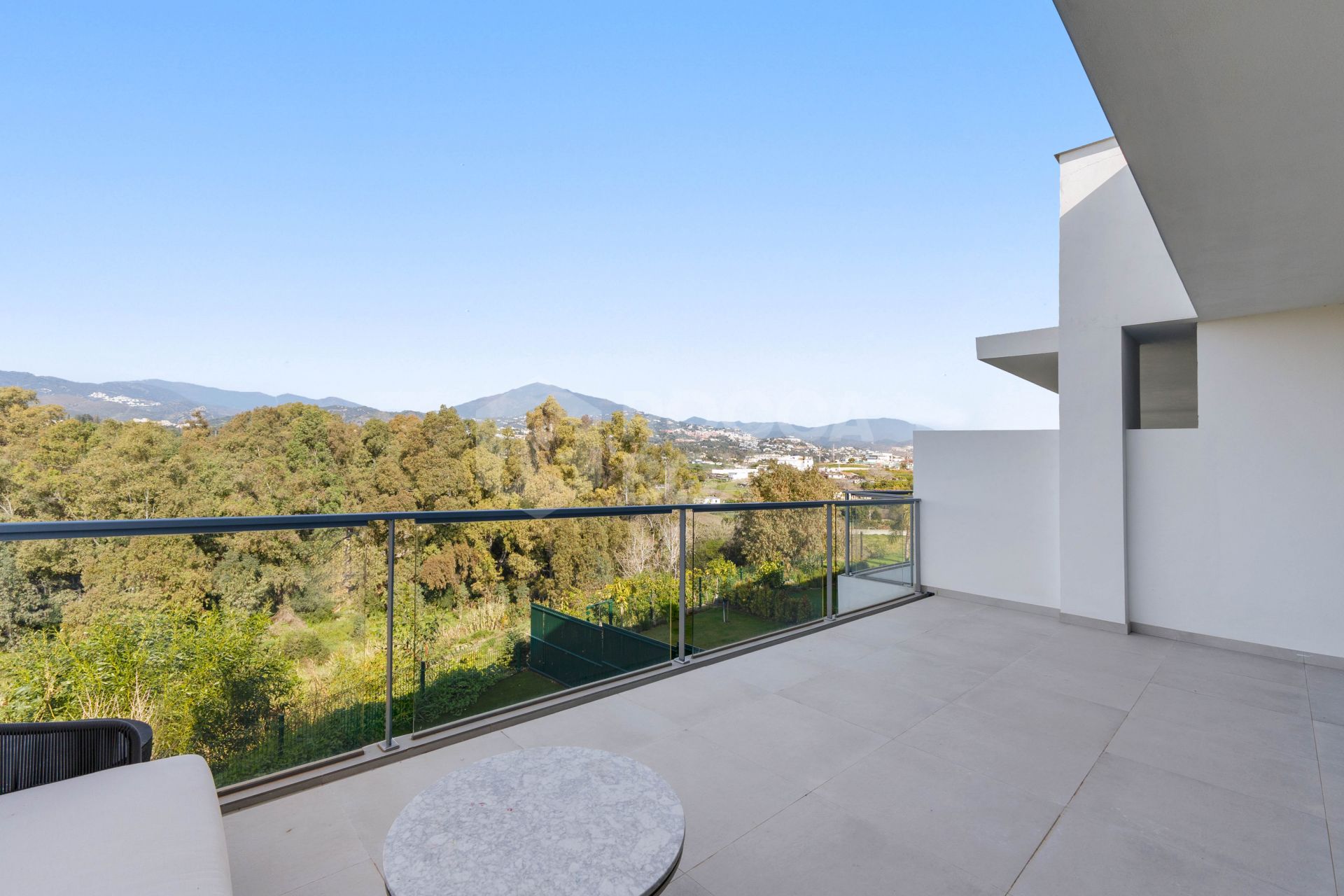 Semi-detached Villa Treetops in Guadalmina, a luxurious contemporary villa with mountain views