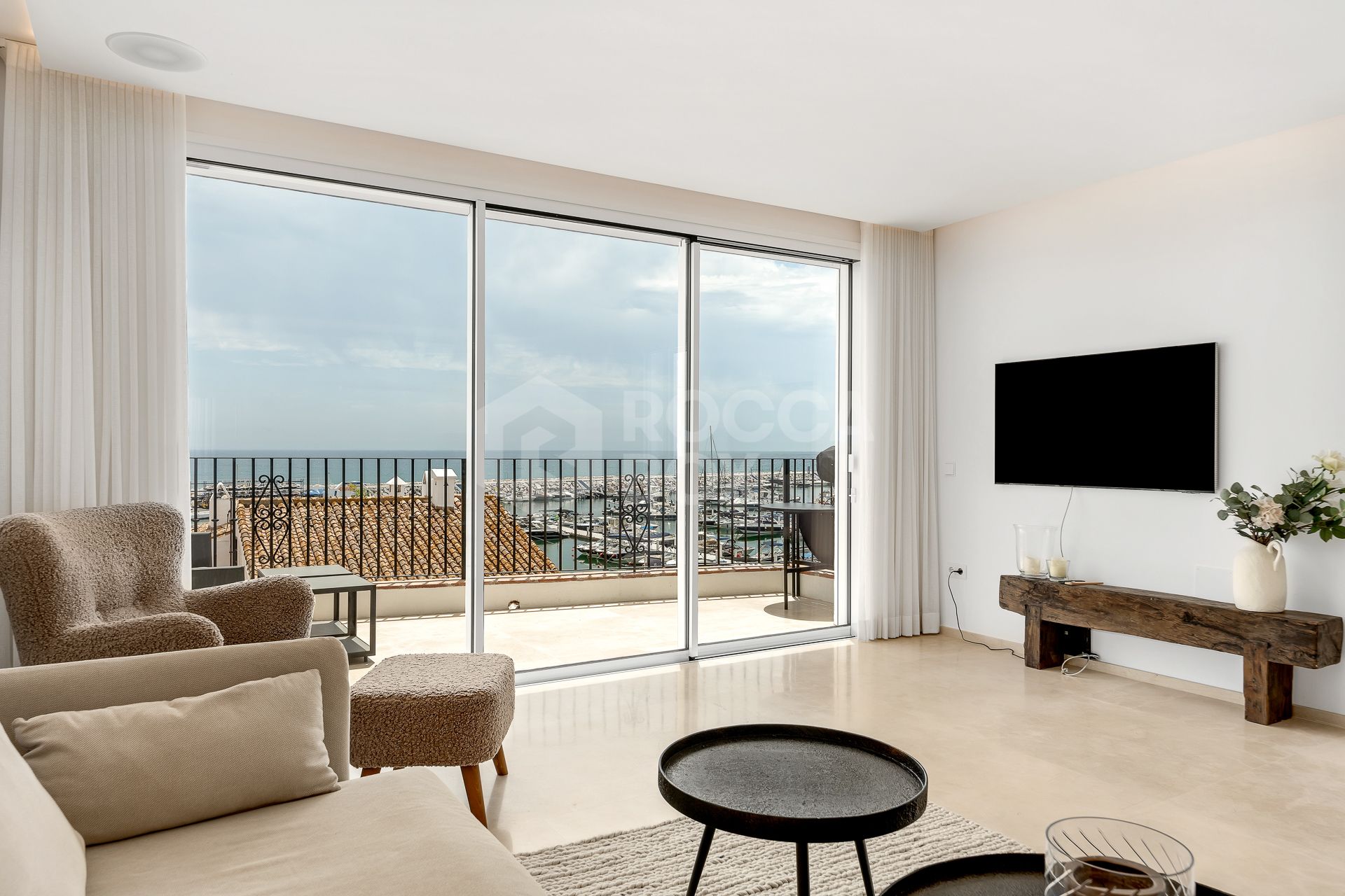 A luxurious and contemporary designed apartment located within the the famous marina of Puerto Banus