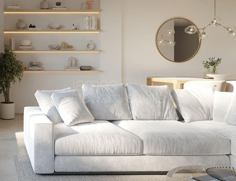 Adosados de obra nueva de 3 dormitorios con vistas al mar en venta en Bahia de las Rocas, Manilva