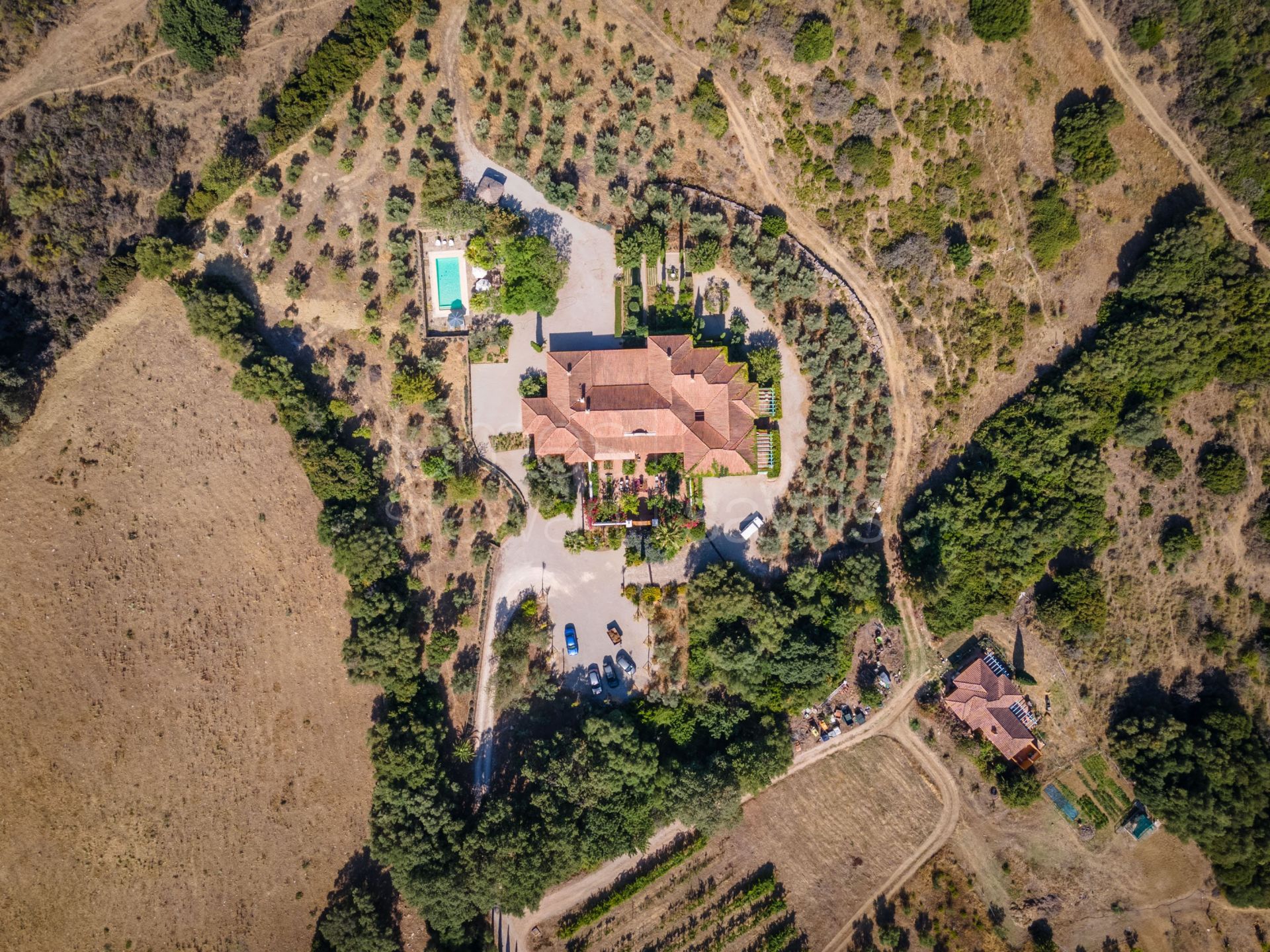 Bonito Cortijo con Casa de Invitados, Olivar y Vistas Panorámicas cerca de Gaucín