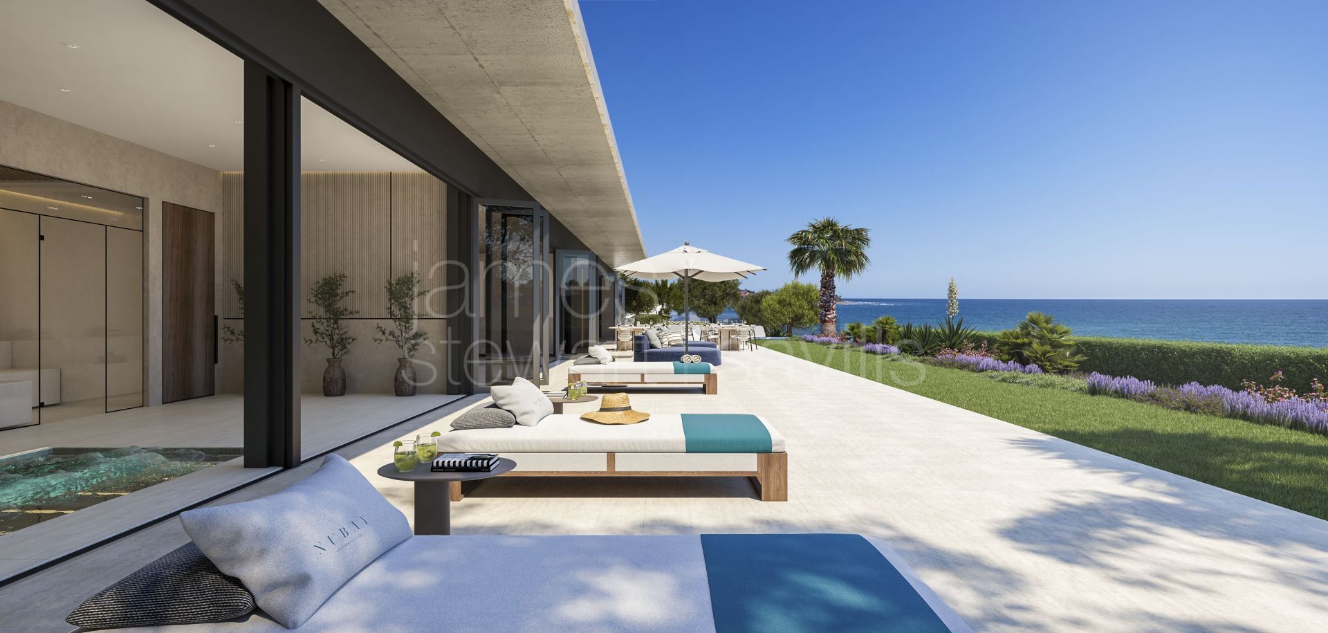 Elegant Beachfront Apartment in Manilva with 50 m² Terrace, Sea Views & Spa