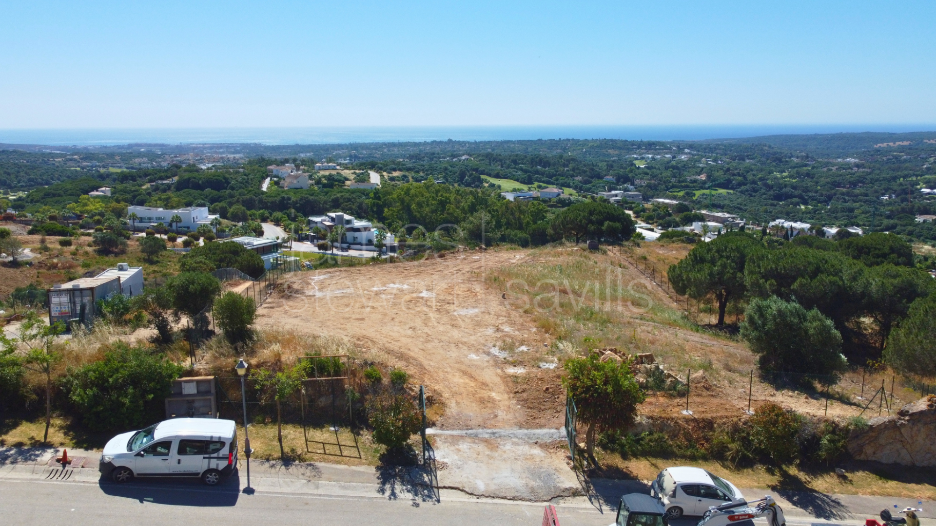 Building plot on the highest road in La Reserva, Sotogrande with Panoramic Sea Views