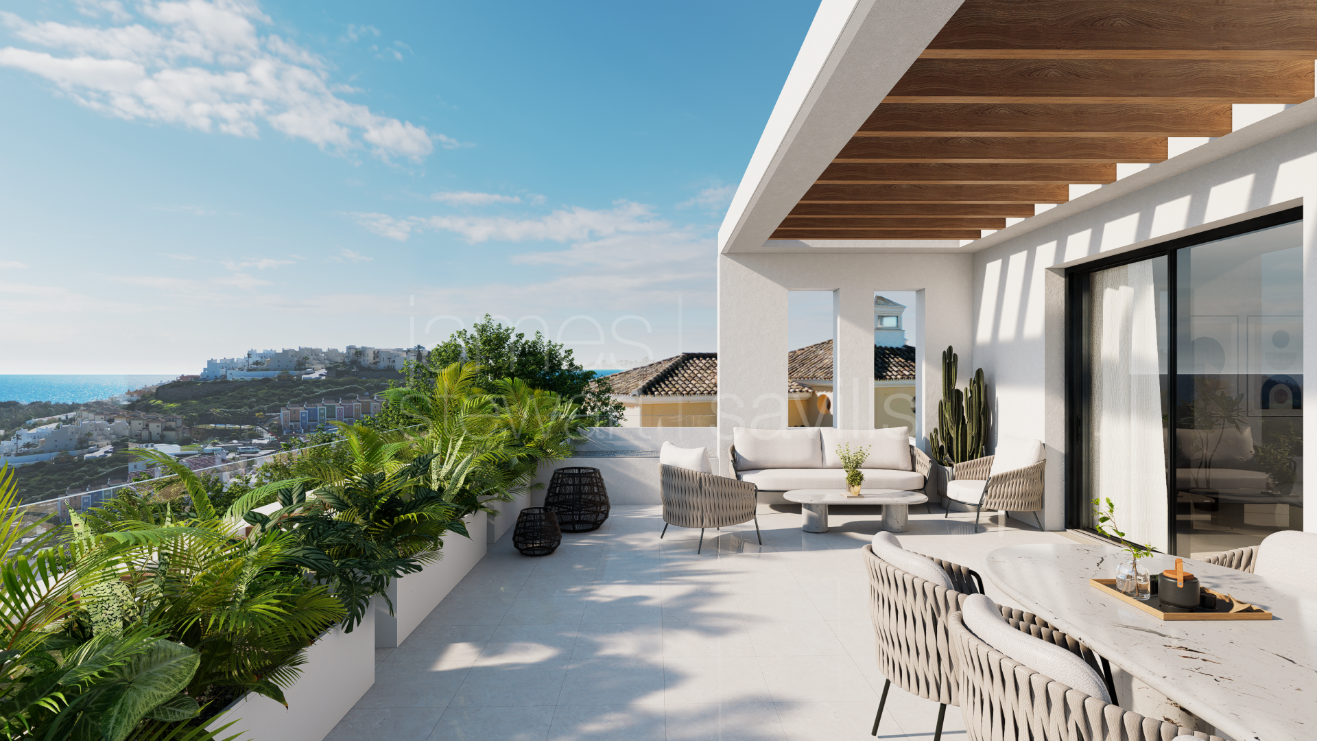 Contemporary detached villa with panoramic sea views in Casares