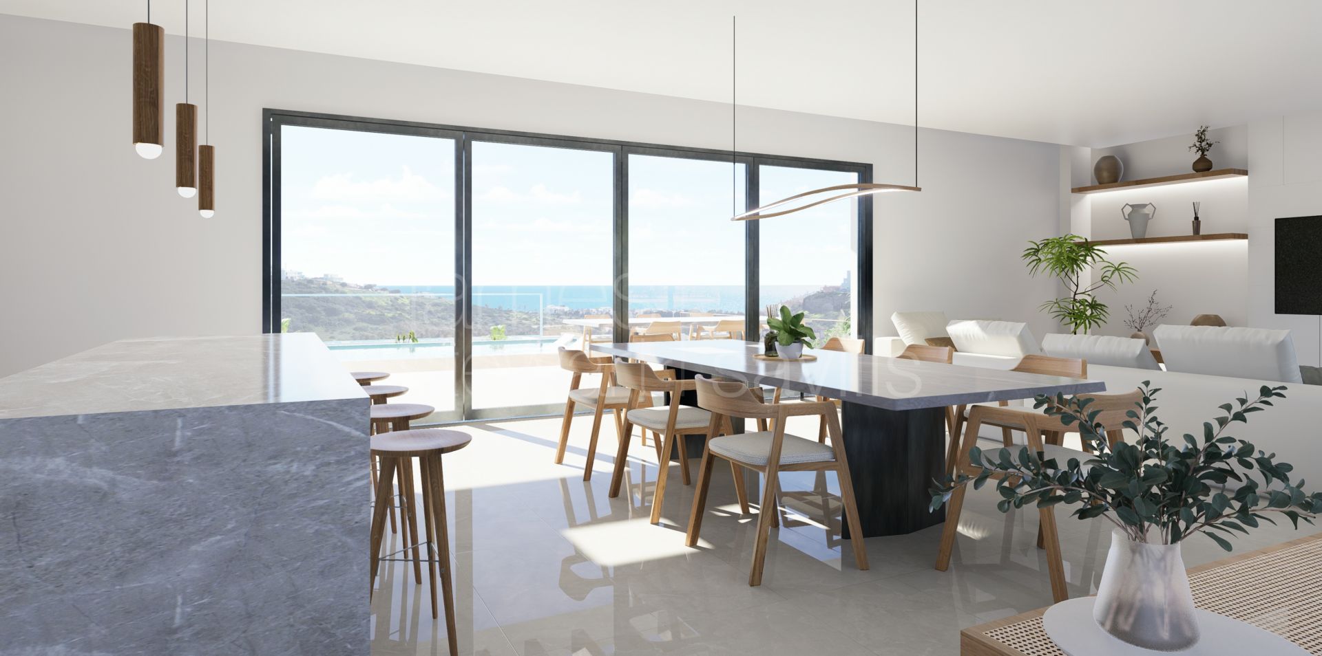 Contemporary detached villa with panoramic sea views in Casares