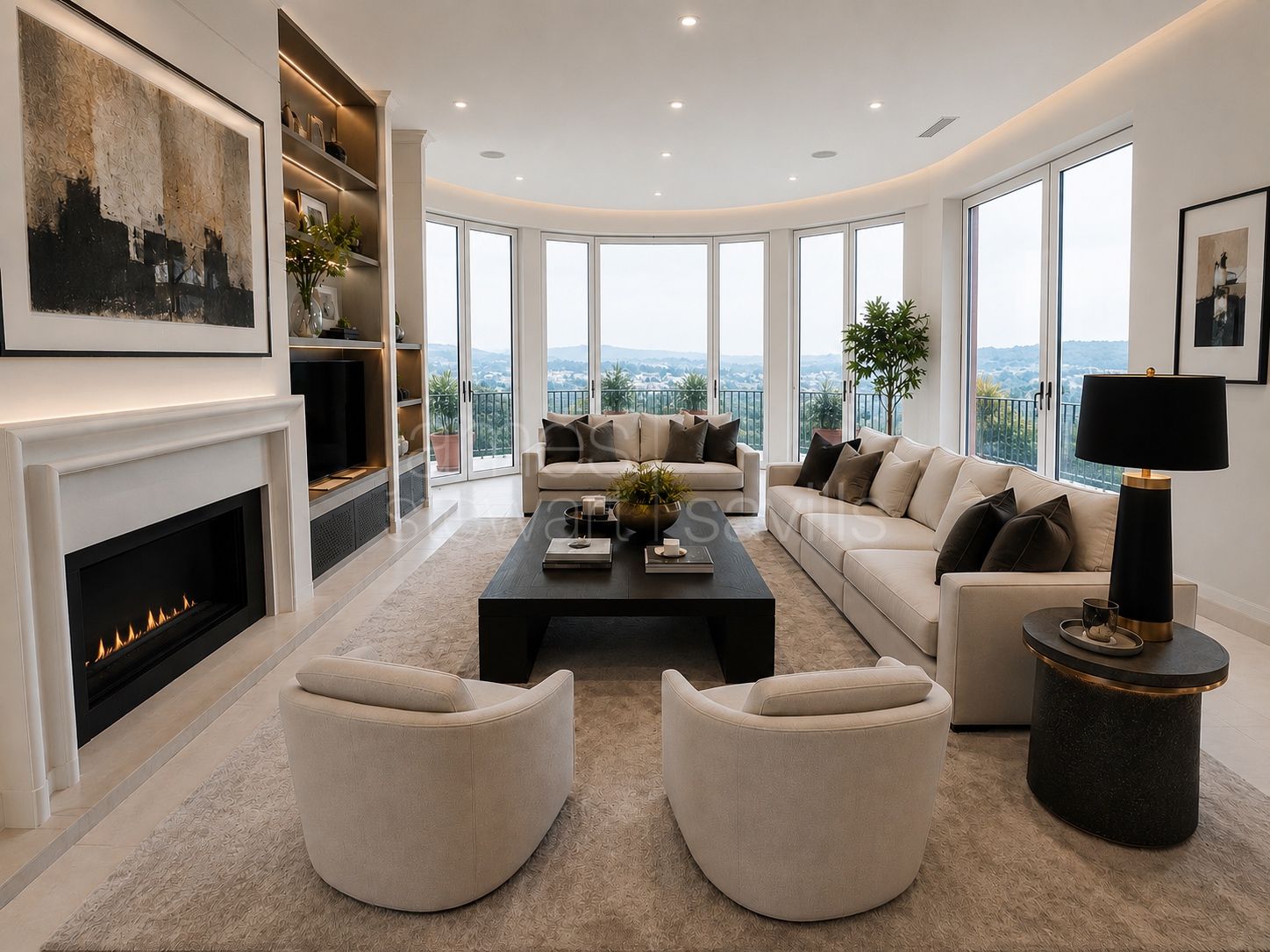 Un hogar familiar en impecable estado con vistas al mar y montañas