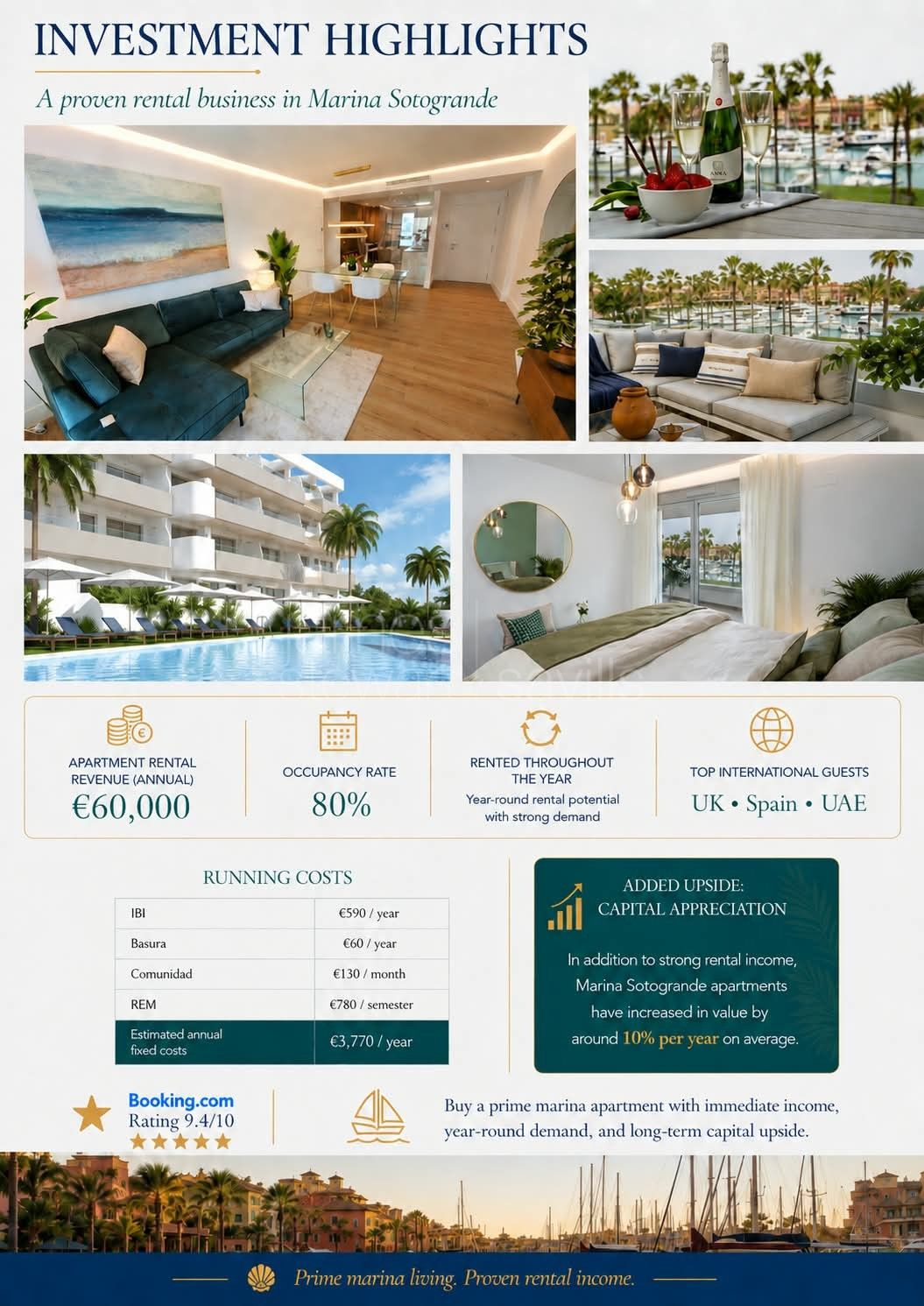 Apartamento de dos dormitorios en La Marina de Sotogrande