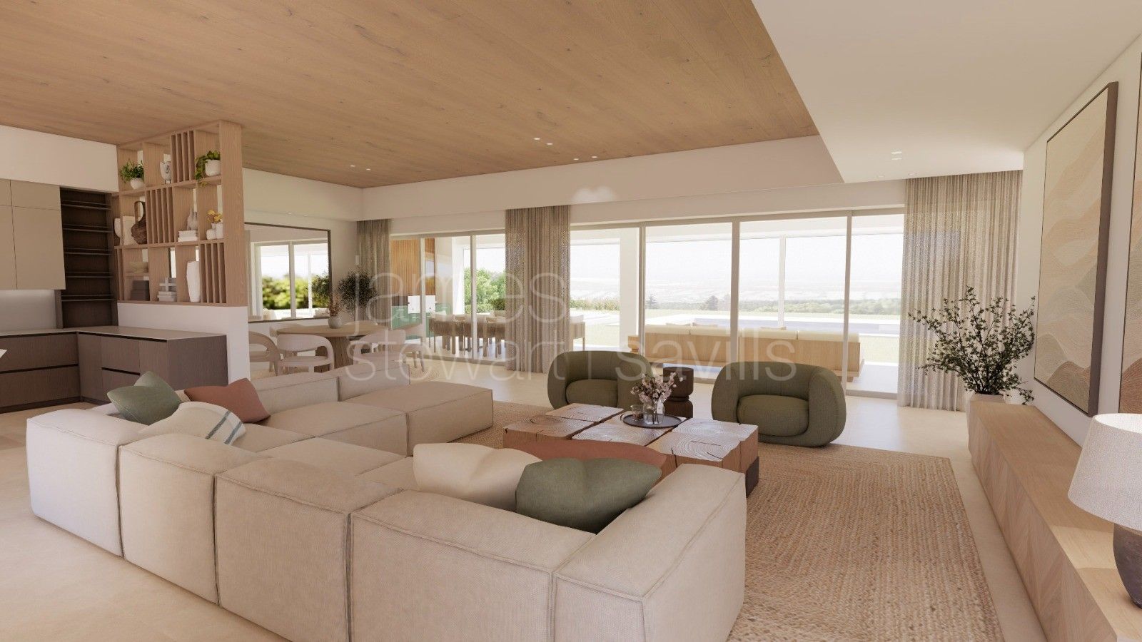 Contemporary south-facing frontline golf villa in Sotogrande Alto
