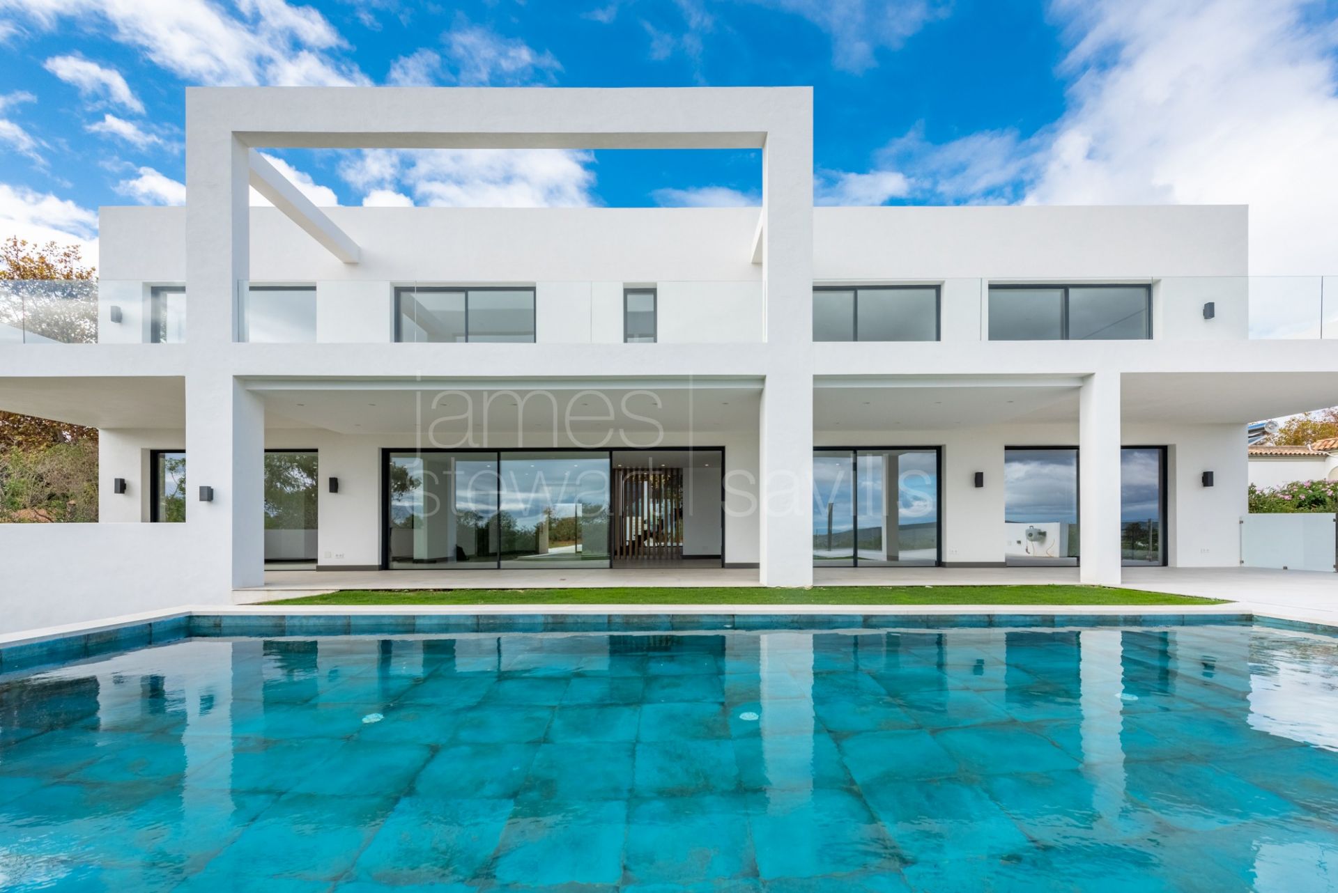 Spectacular modern style east facing villa with fabulous mountain and sea views.