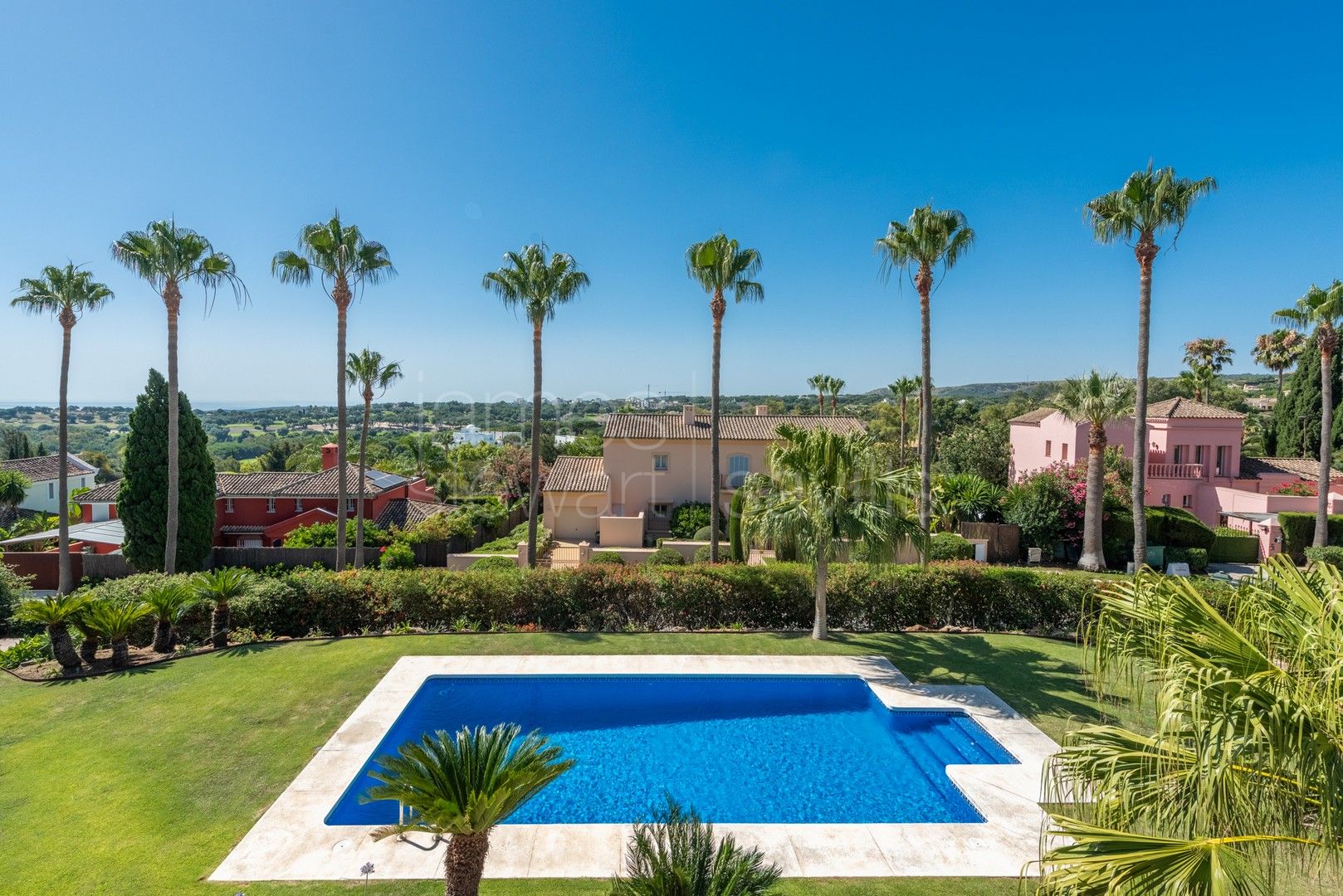 A superb family home with sea views.