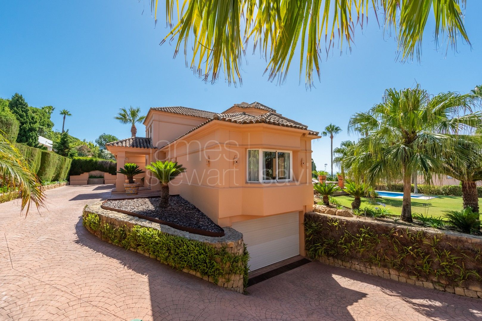 A superb family home with sea views.