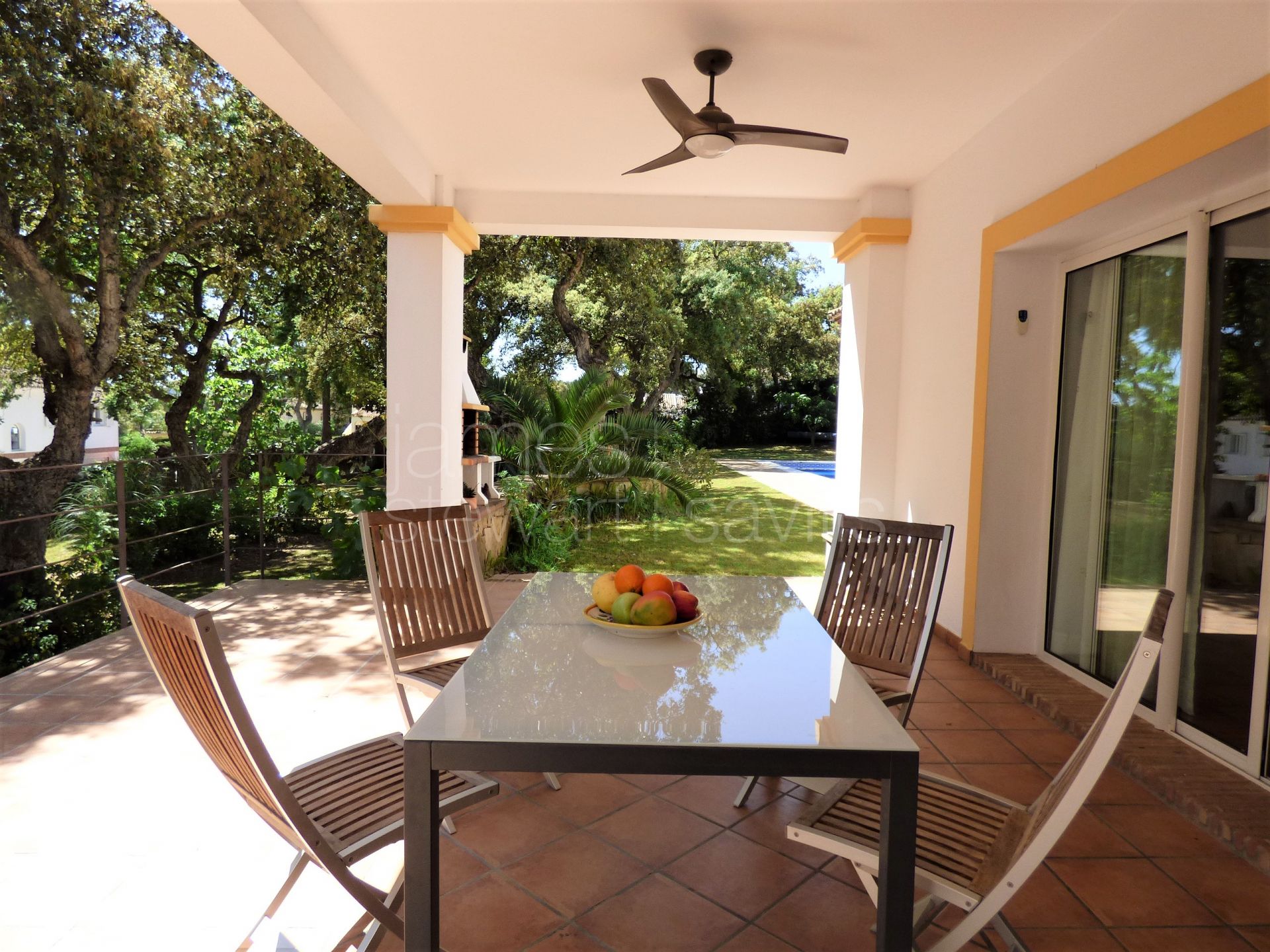 Andaluz style villa on a lovely cork oak filled plot in a quiet road in the Valderrama area