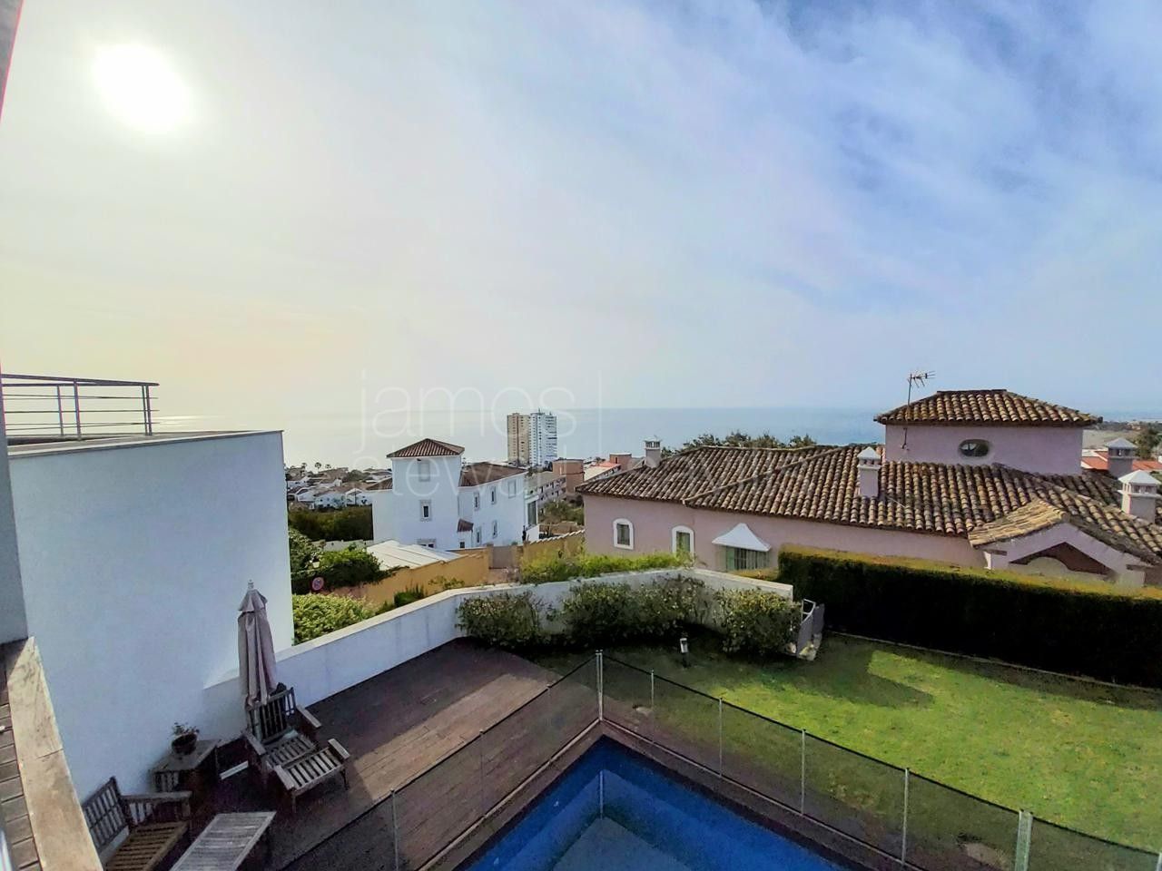 Contemporary villa with elevated sea views from Estepona to Gibraltar