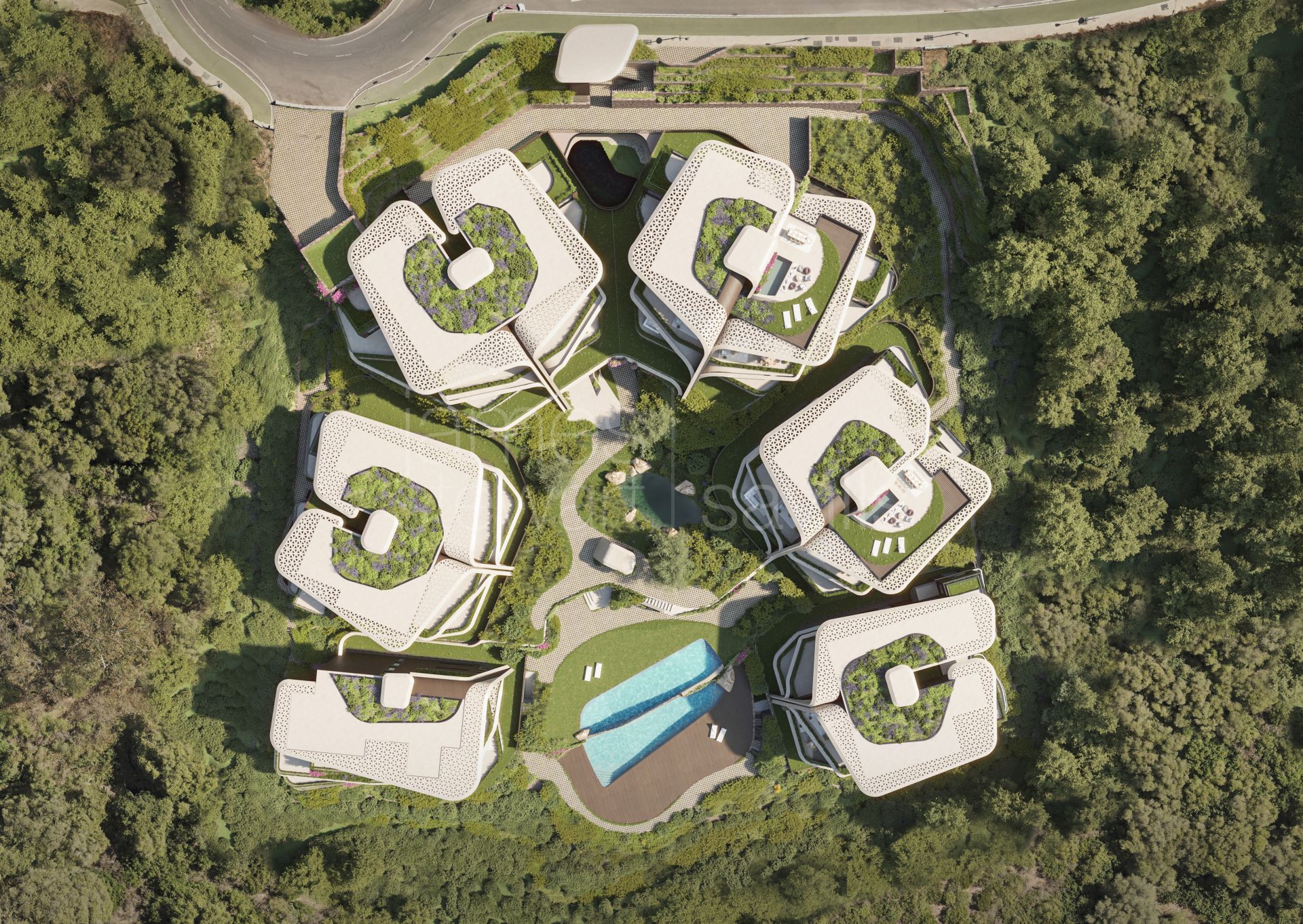 Fabuloso proyecto nuevos apartamentos futuristas junto al Colegio Internacional de Sotogrande con servicios semi-hoteleros.